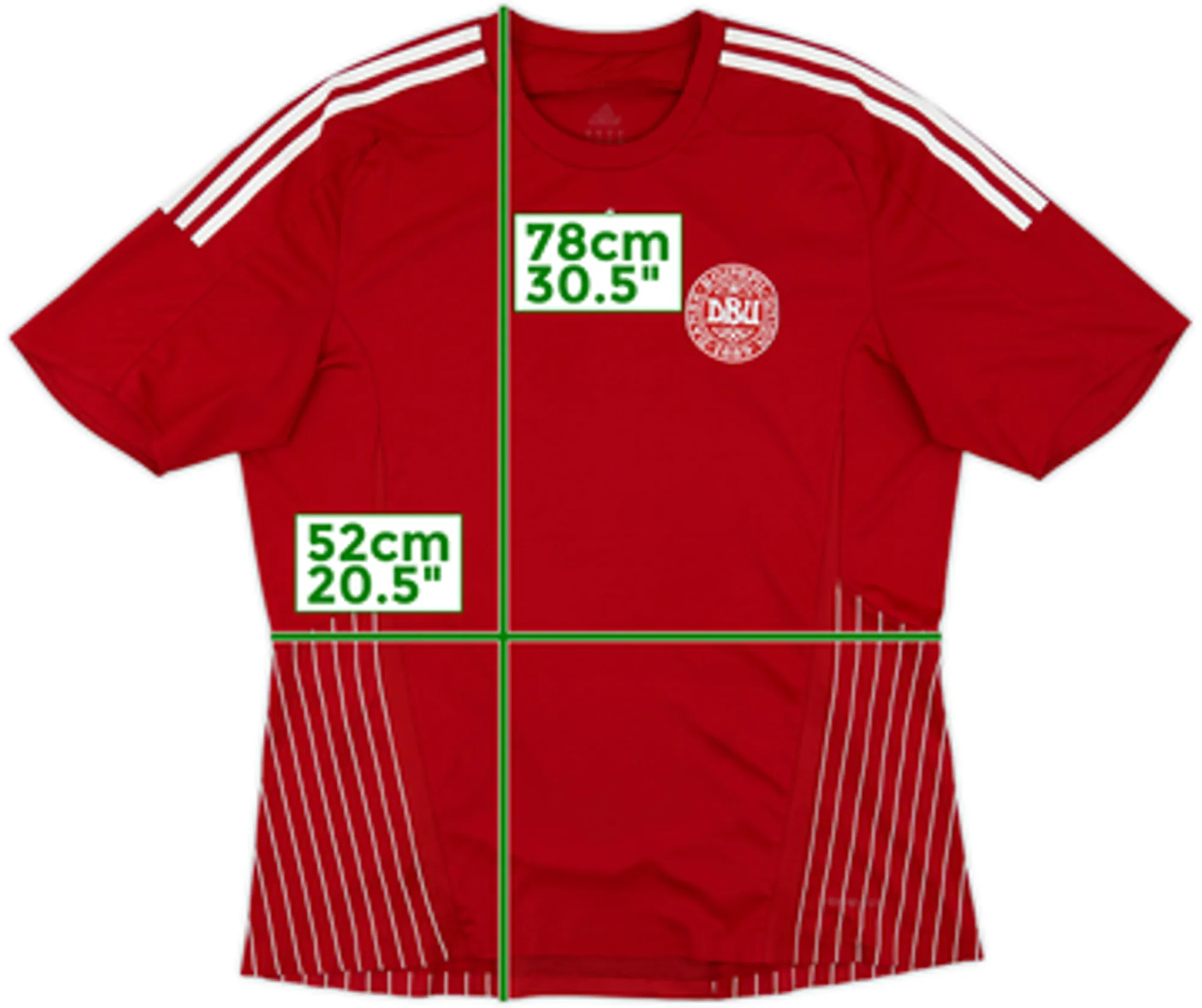 adidas Denmark Mens SS Player Issue Home Shirt 2007