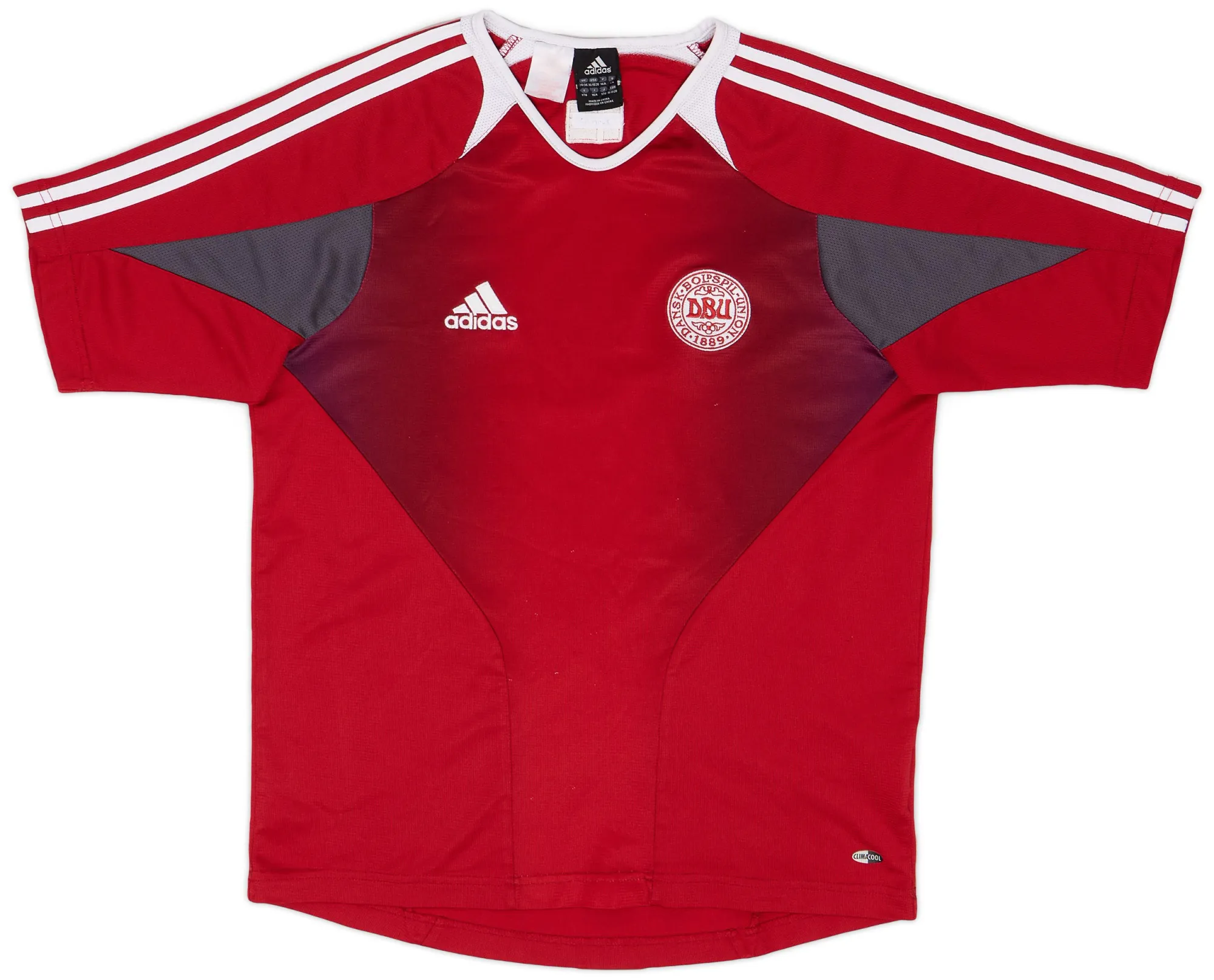 adidas Denmark Boys SS Home Shirt 2004