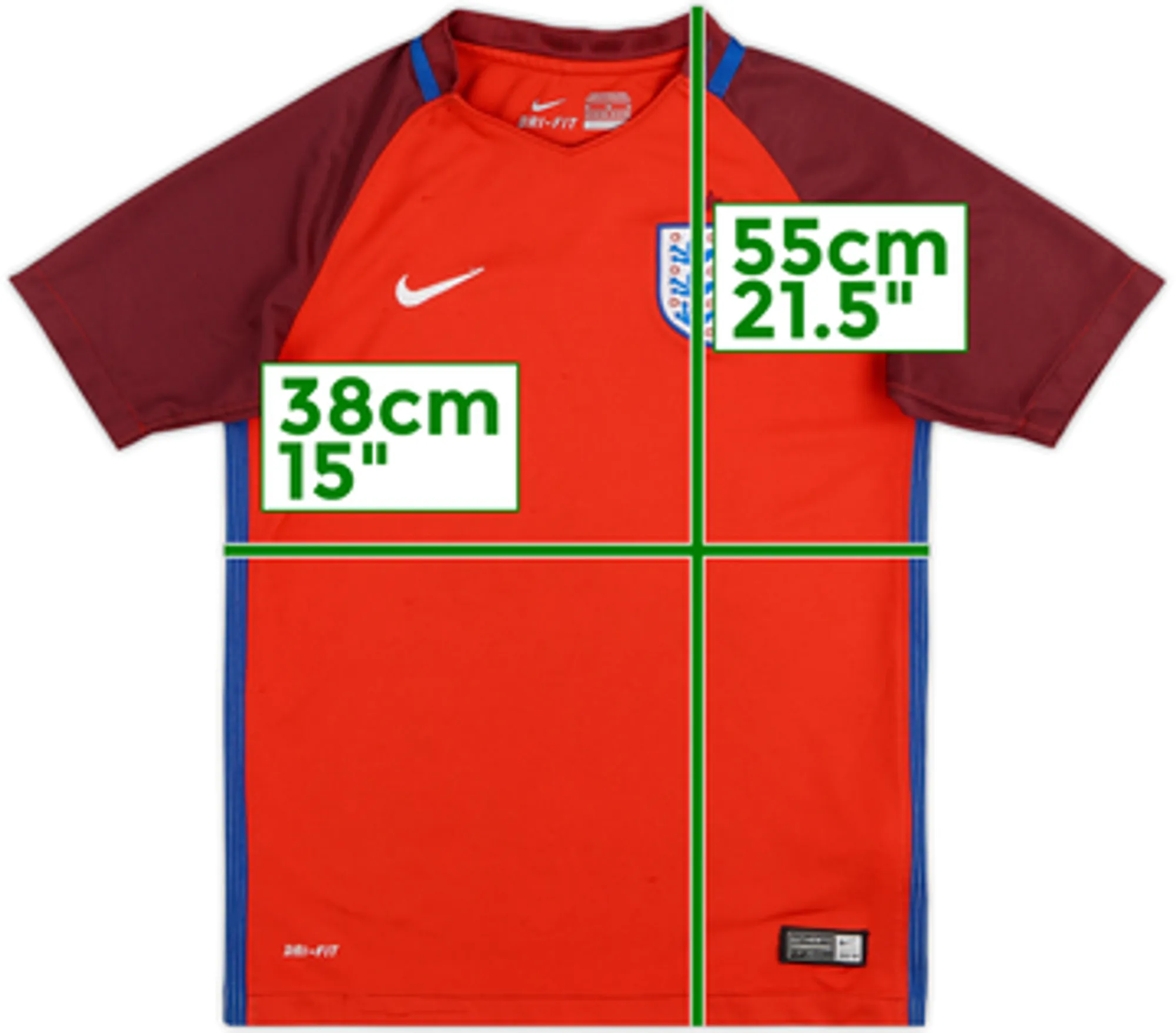 Nike England Boys SS Away Shirt 2016
