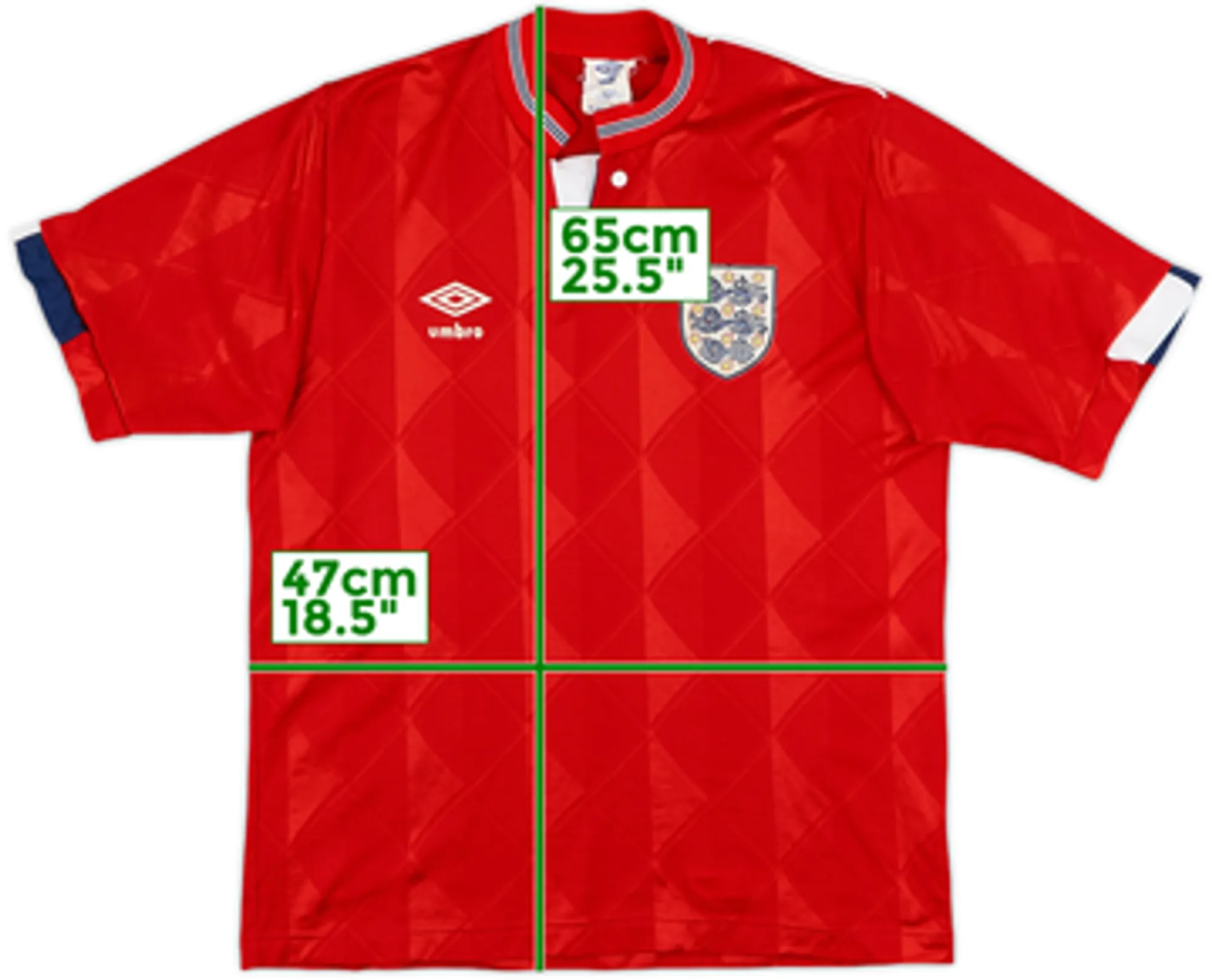 Umbro England Mens SS Away Shirt 1988
