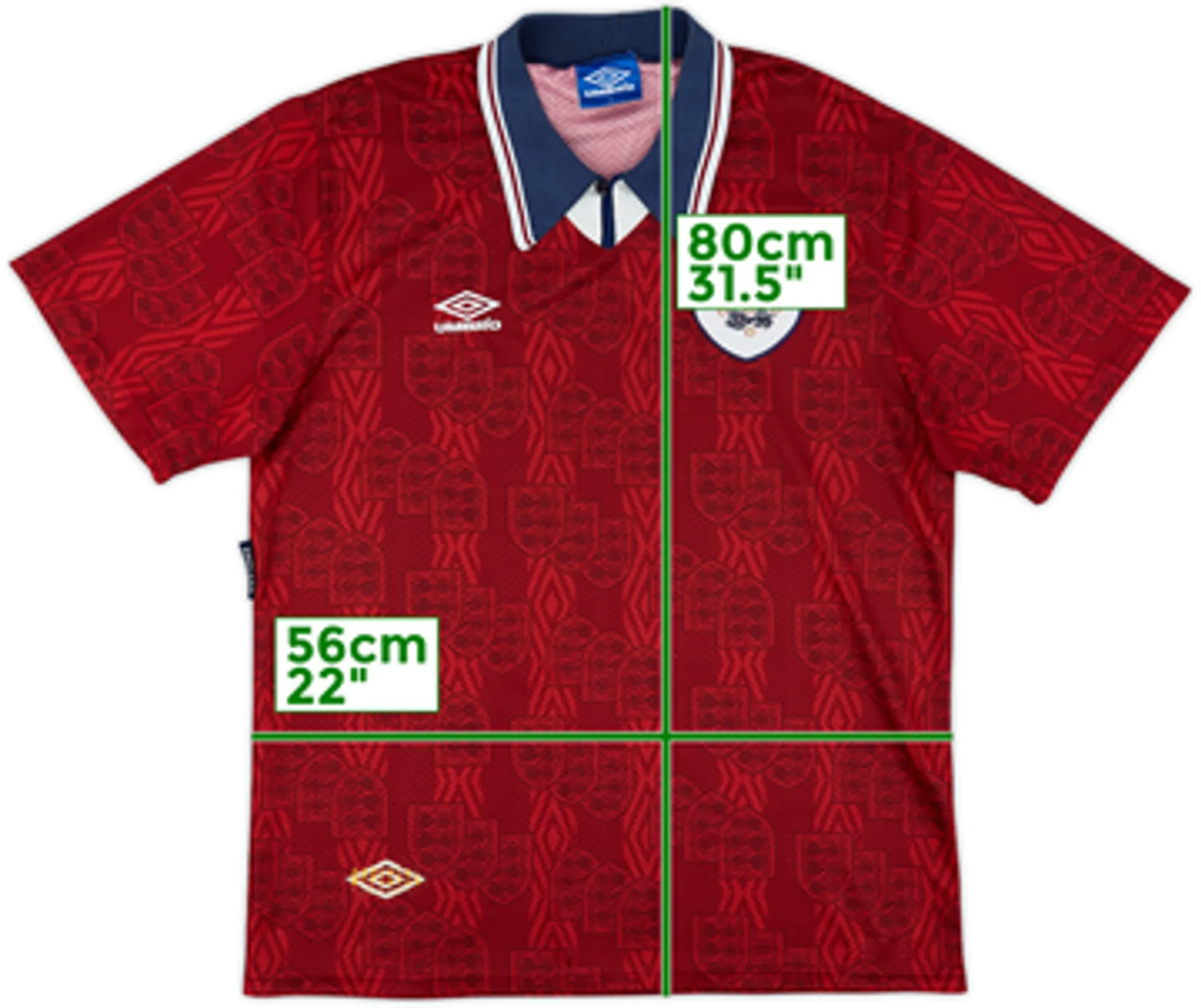 Umbro England Mens SS Away Shirt 1993