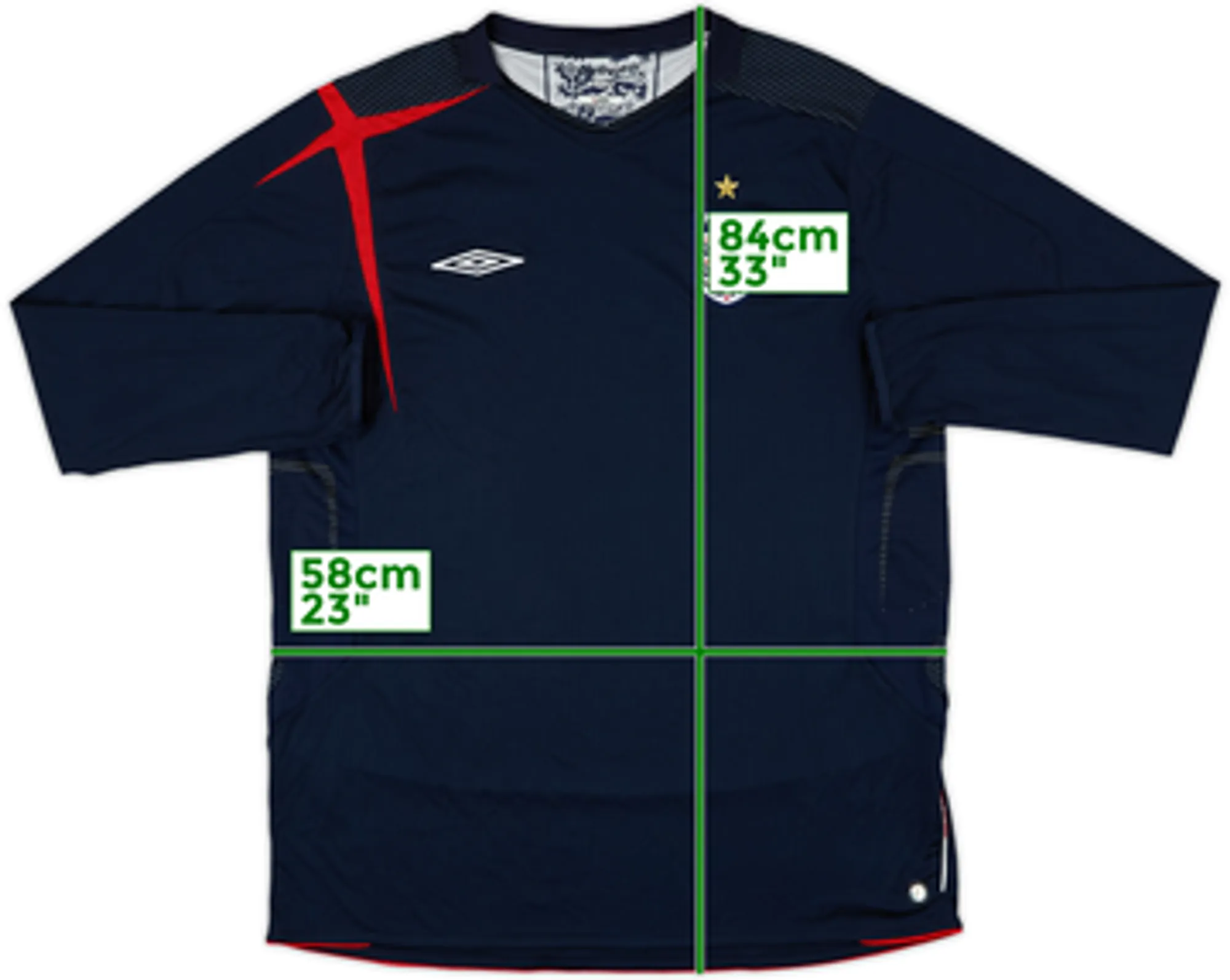 Umbro England Mens LS Goalkeeper Home Shirt 2005