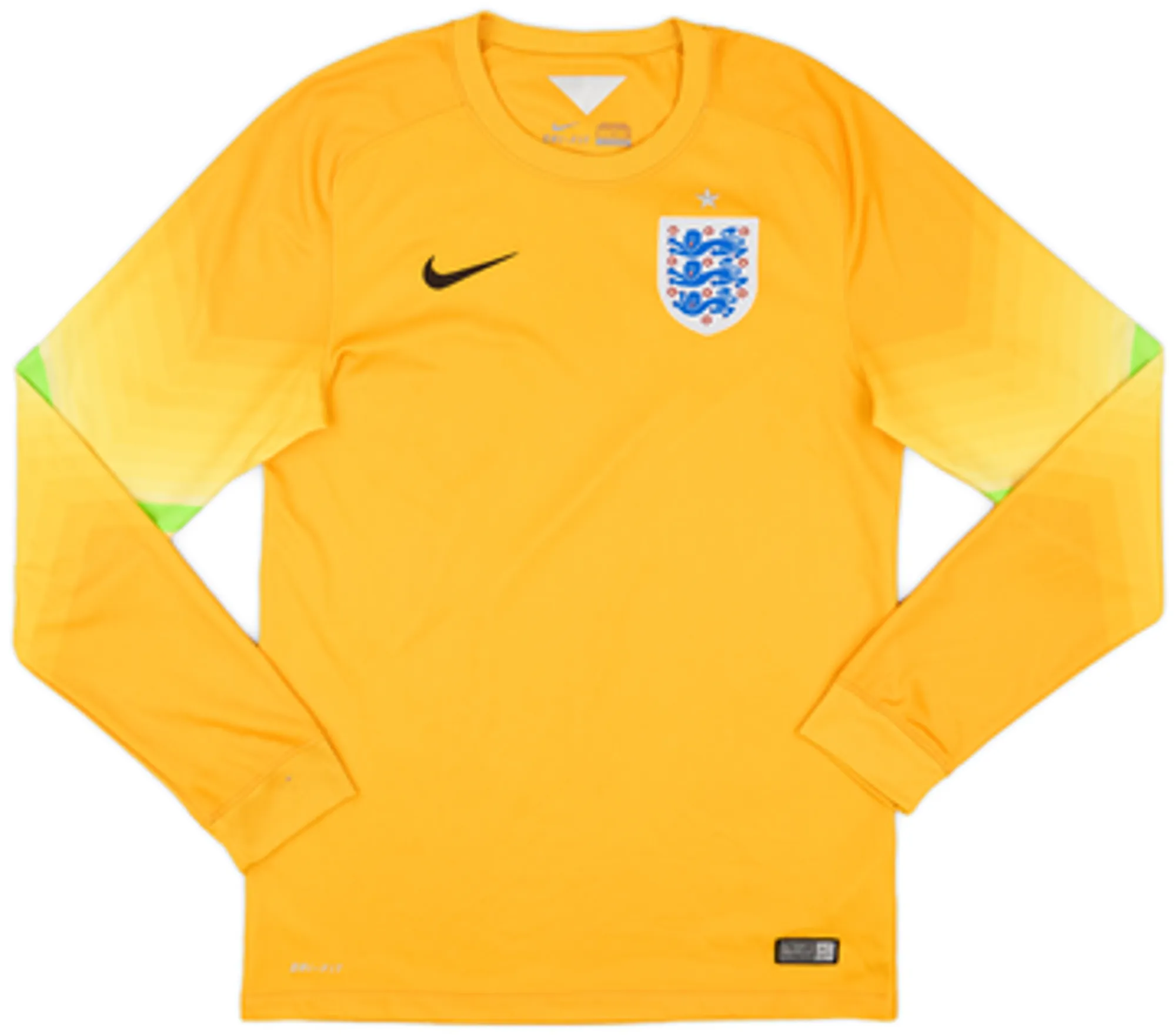 Nike England Mens LS Goalkeeper Home Shirt 2014