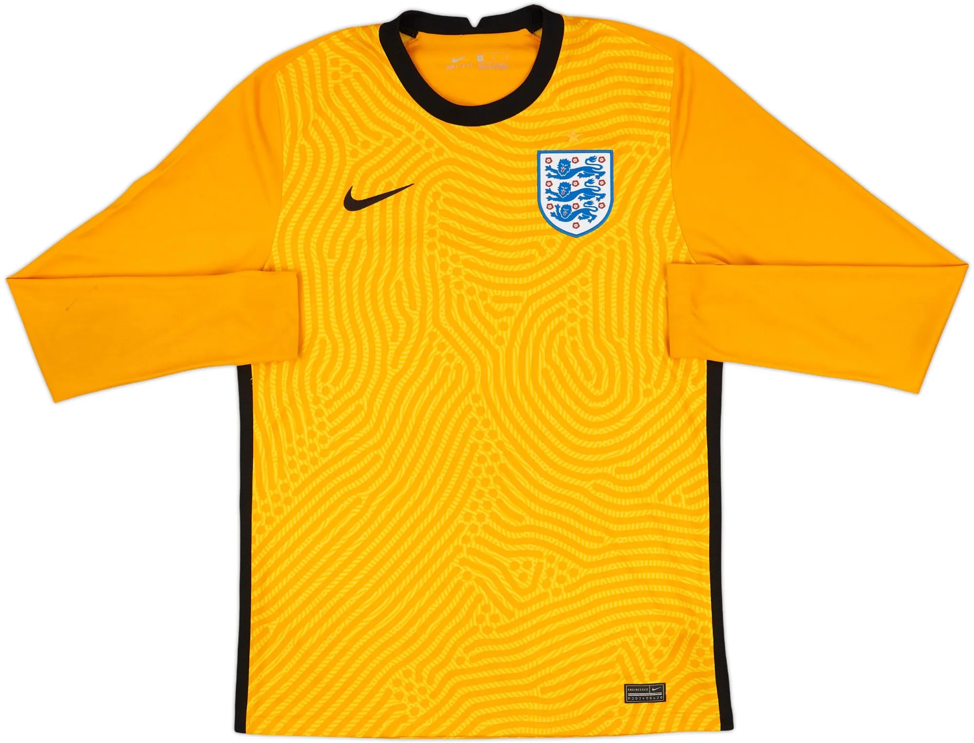Nike England Mens LS Goalkeeper Home Shirt 2020