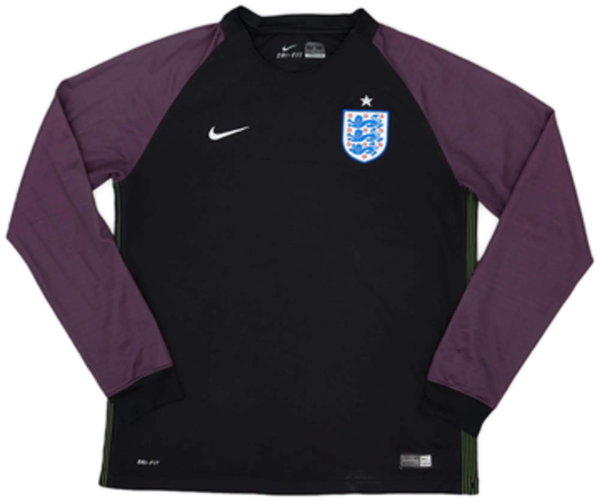 Nike England Boys LS Goalkeeper Home Shirt 2016