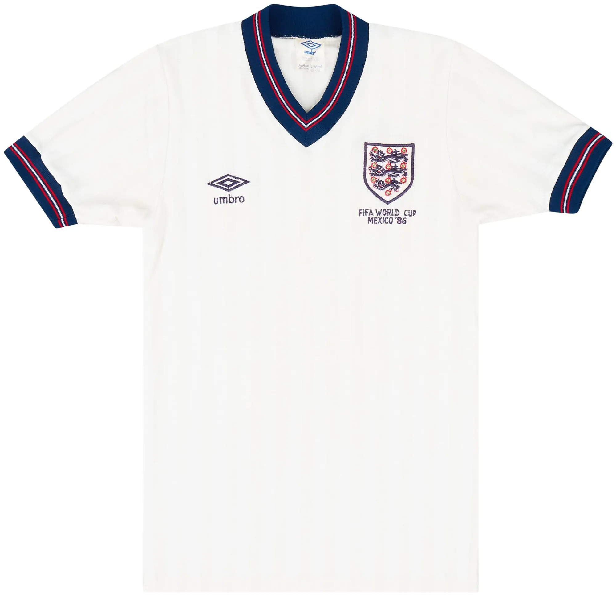 Umbro England Mens SS Home Shirt 1986