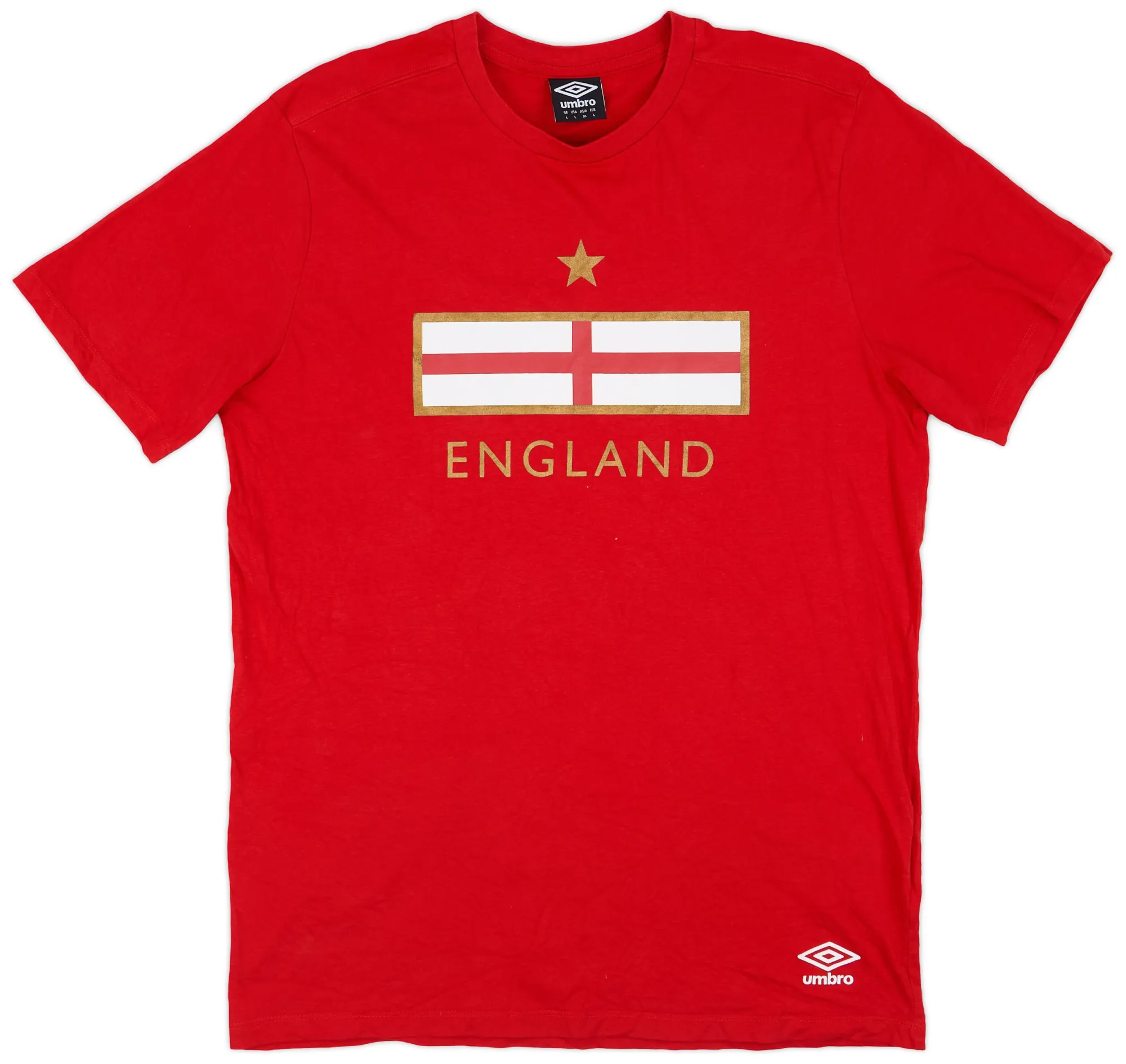 2010s England Umbro Cotton Tee - 10/10 - (L)