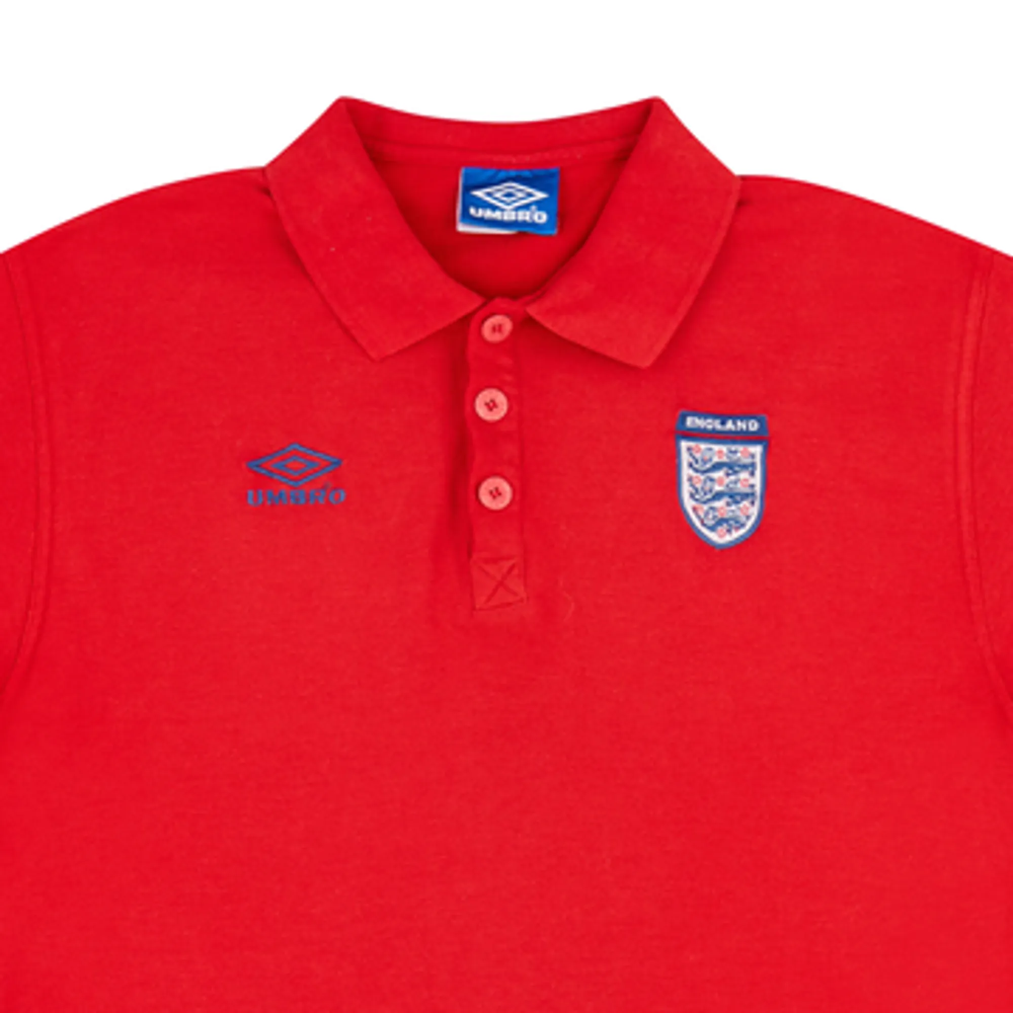 1990s England Umbro Polo Shirt - 8/10 - (S)