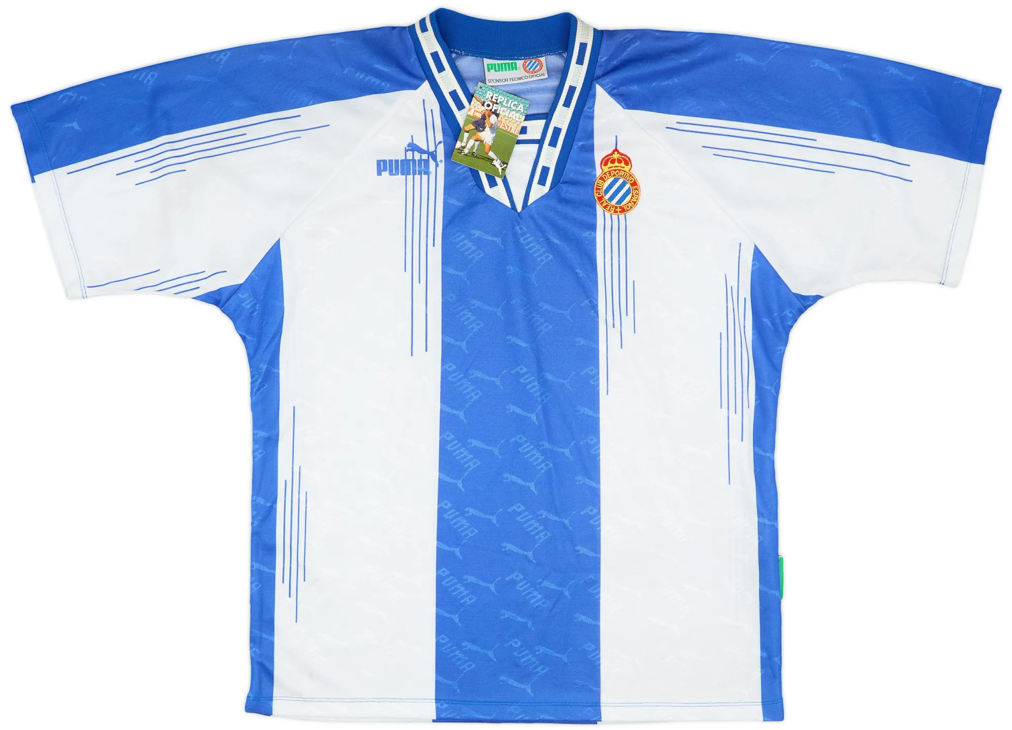 Puma Espanyol Mens SS Home Shirt 1994/95