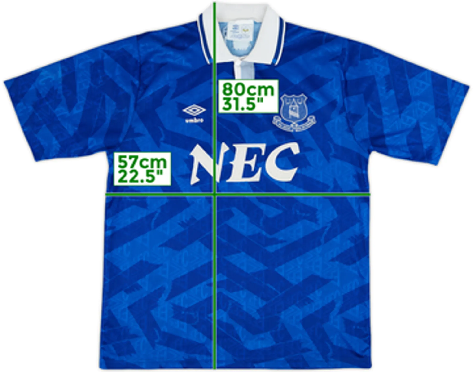 Umbro Everton Mens SS Home Shirt 1991/93