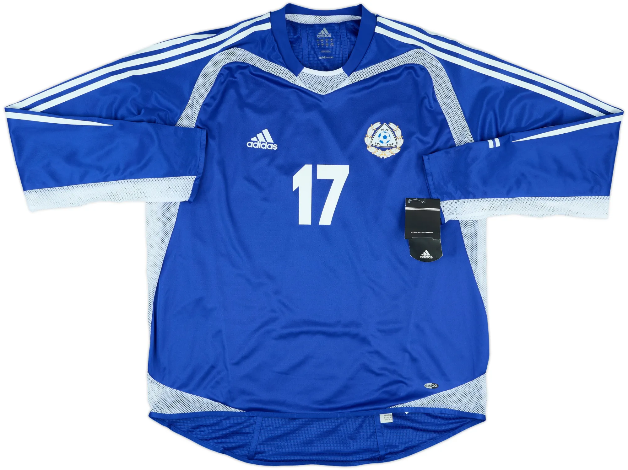 adidas Finland Mens LS Player Issue Away Shirt 2004