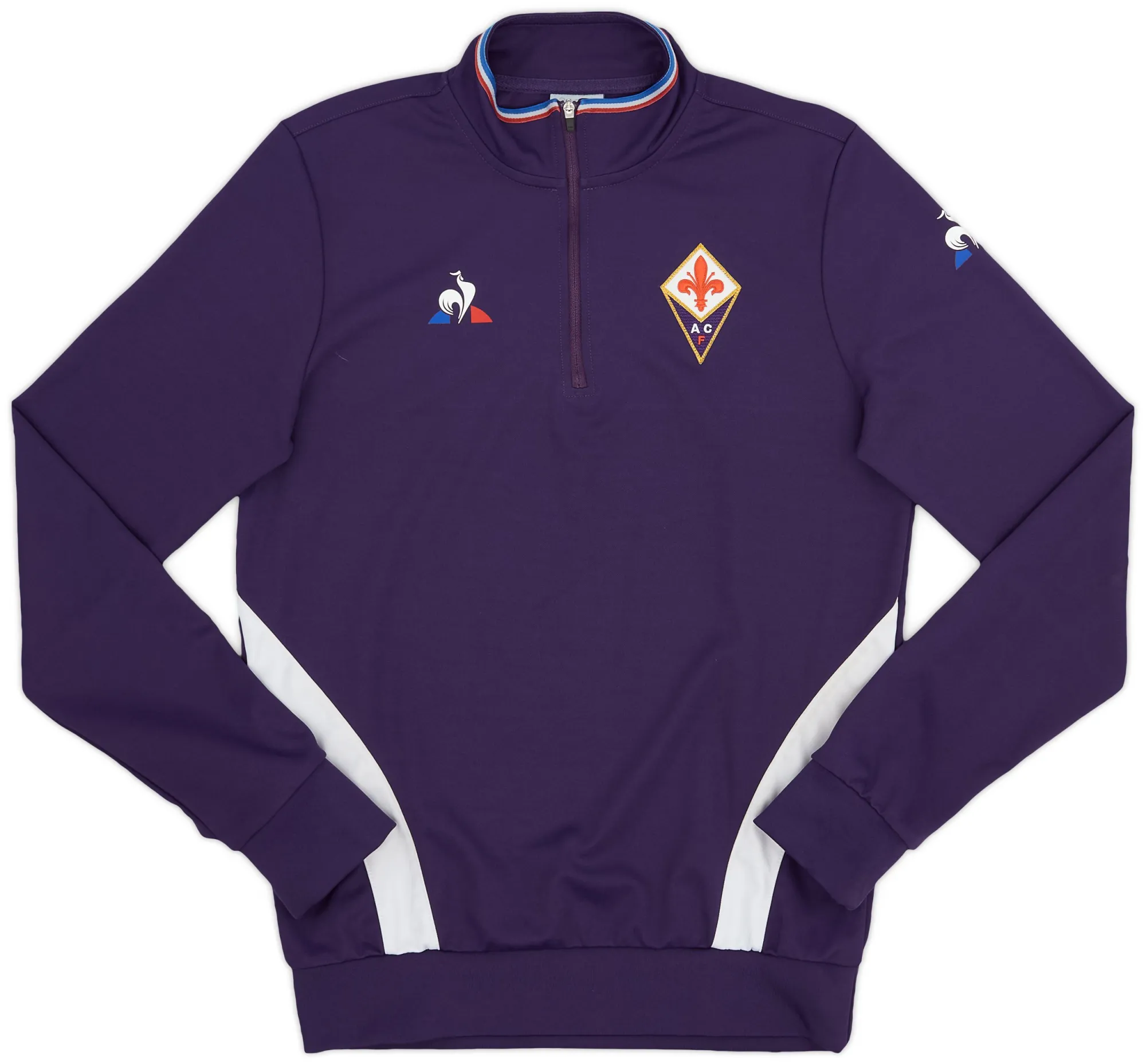 2018-19 Fiorentina Le Coq Sportif 1/4 Zip Sweat Top - 9/10 - (XS)