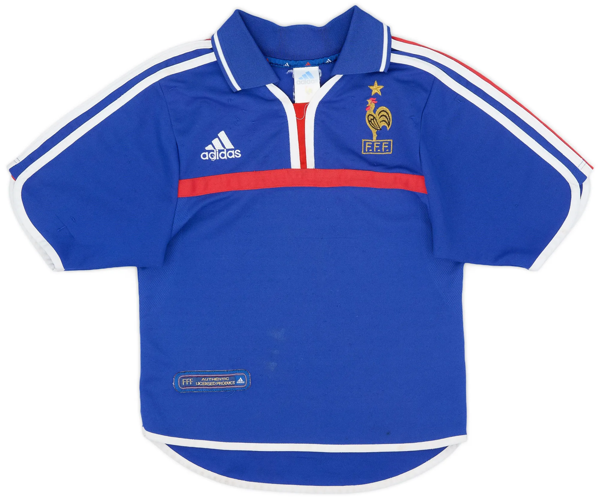 adidas France Mens SS Home Shirt 2000
