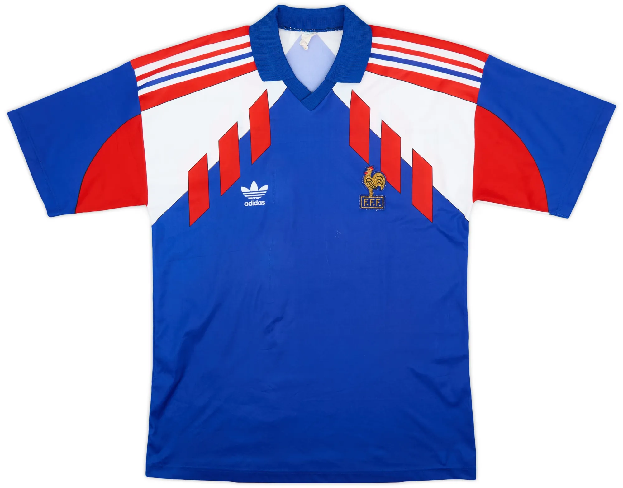 adidas France Mens SS Home Shirt 1990