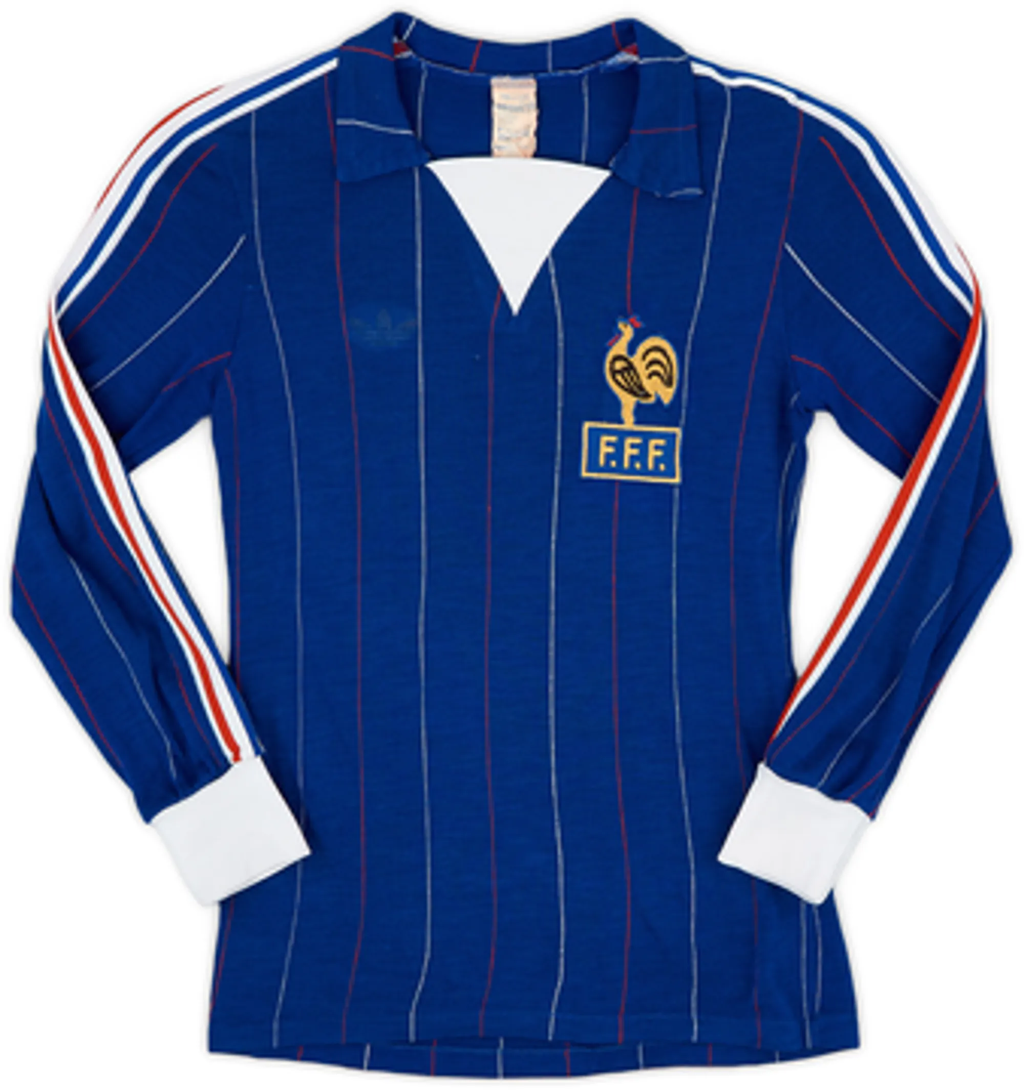 adidas France Boys LS Home Shirt 1980
