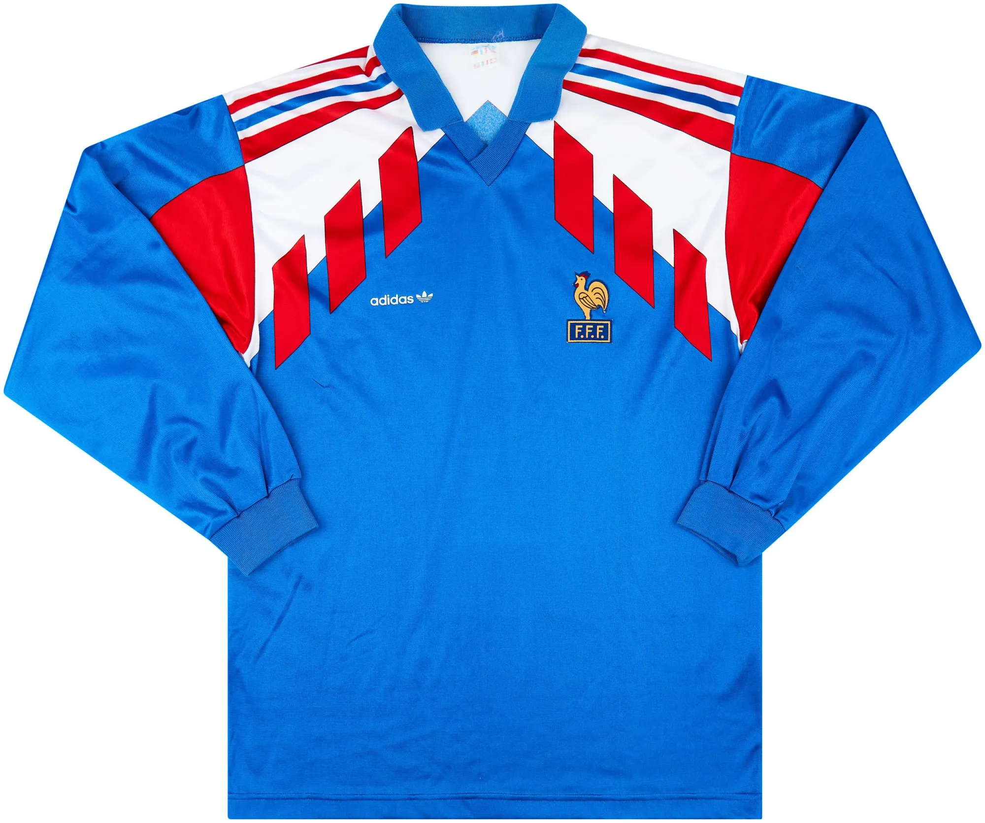 adidas France Mens LS Home Shirt 1990