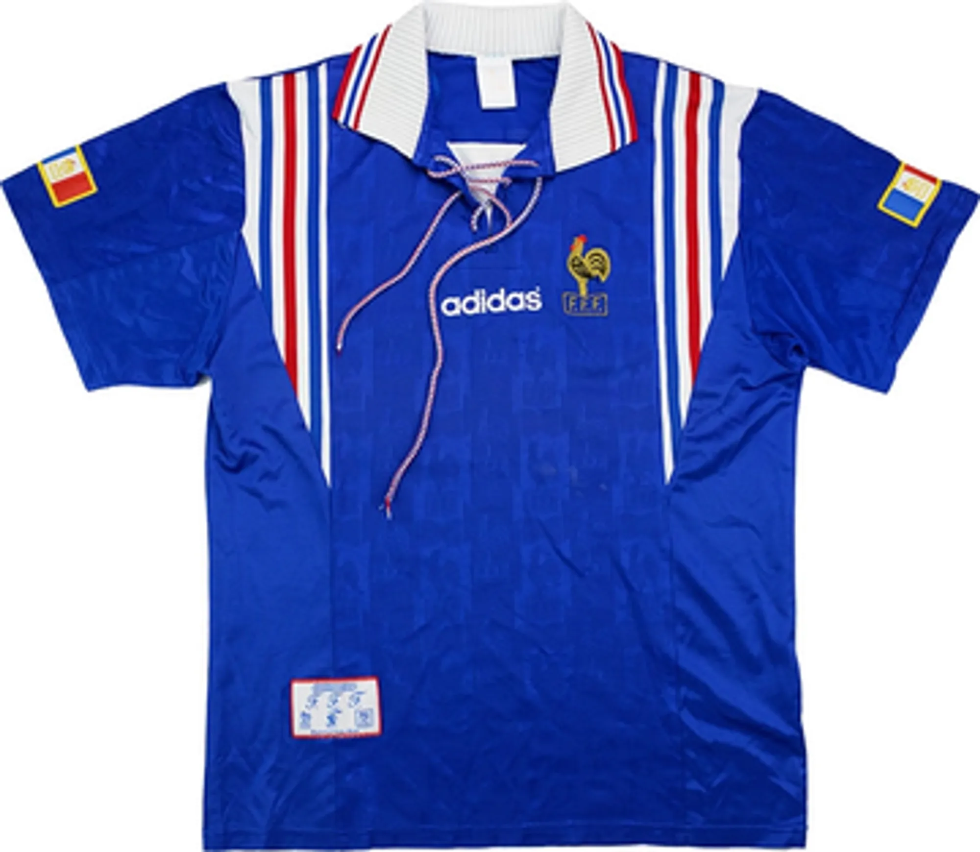 adidas France Mens SS Home Shirt 1996