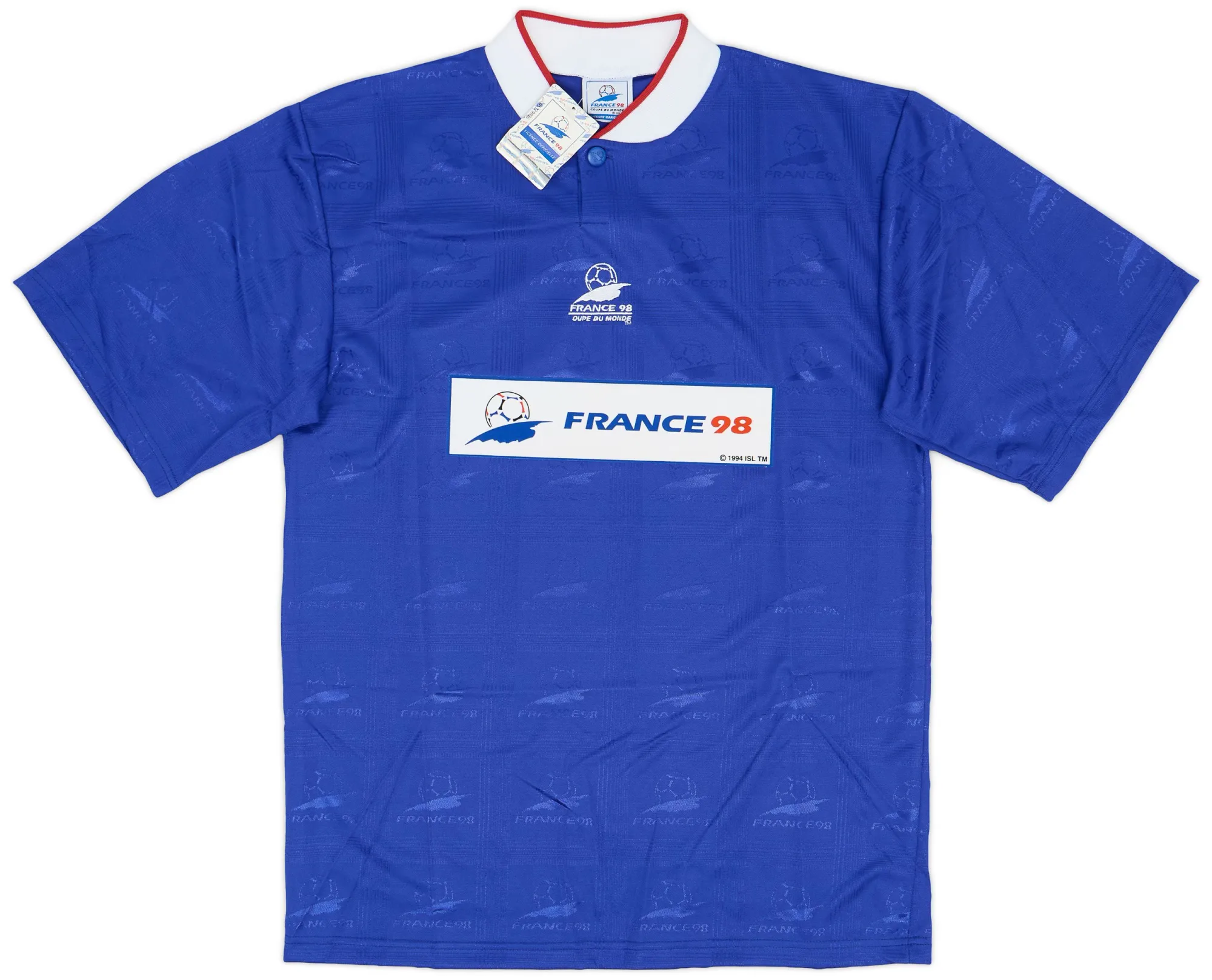 adidas France Mens SS Home Shirt 1998