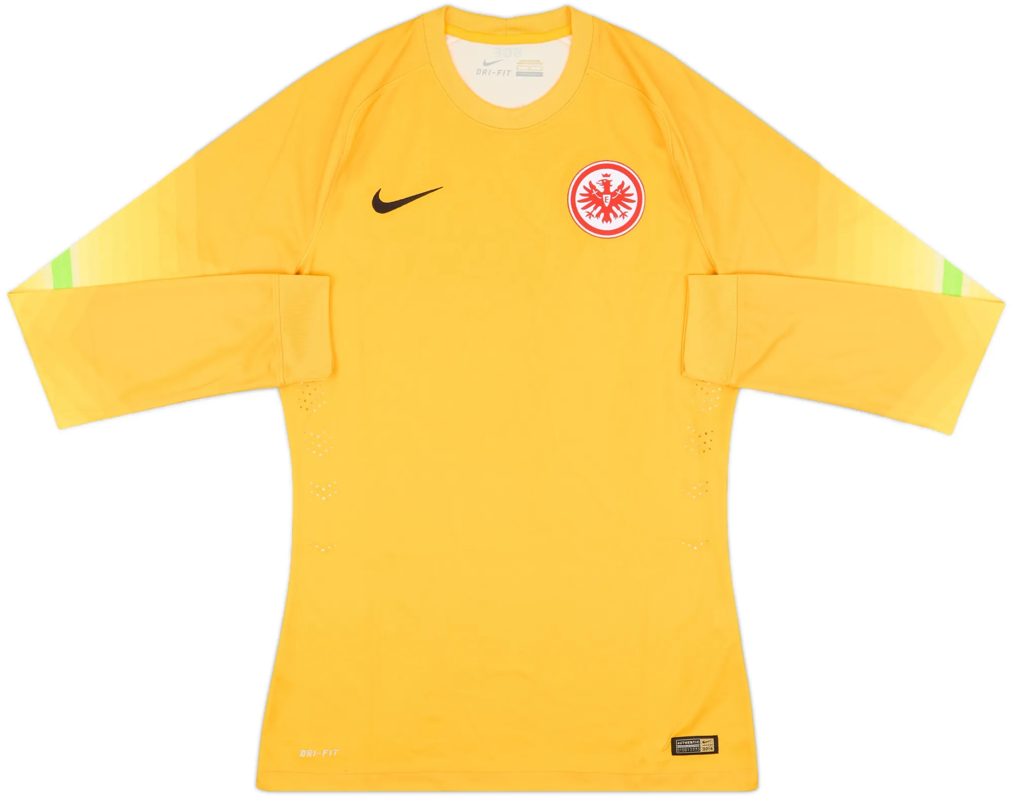 Nike Eintracht Frankfurt Mens LS Goalkeeper Player Issue Home Shirt 2014/15