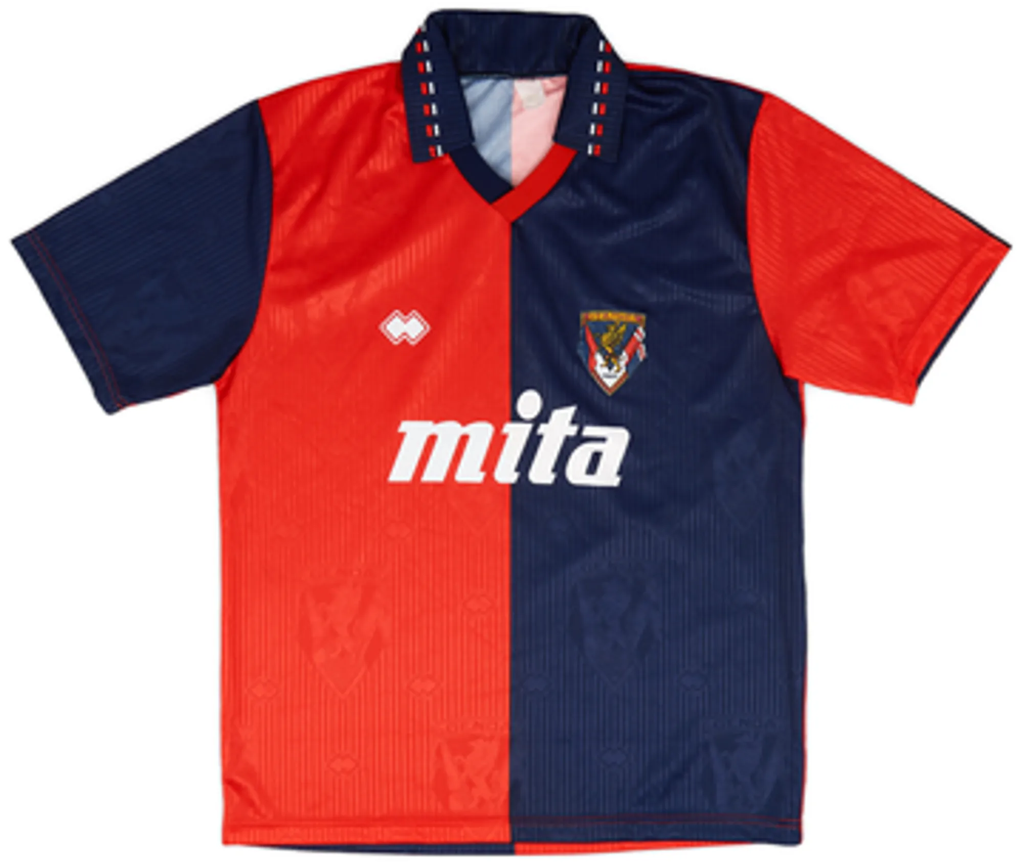 Errea Genoa Mens SS Home Shirt 1991/92