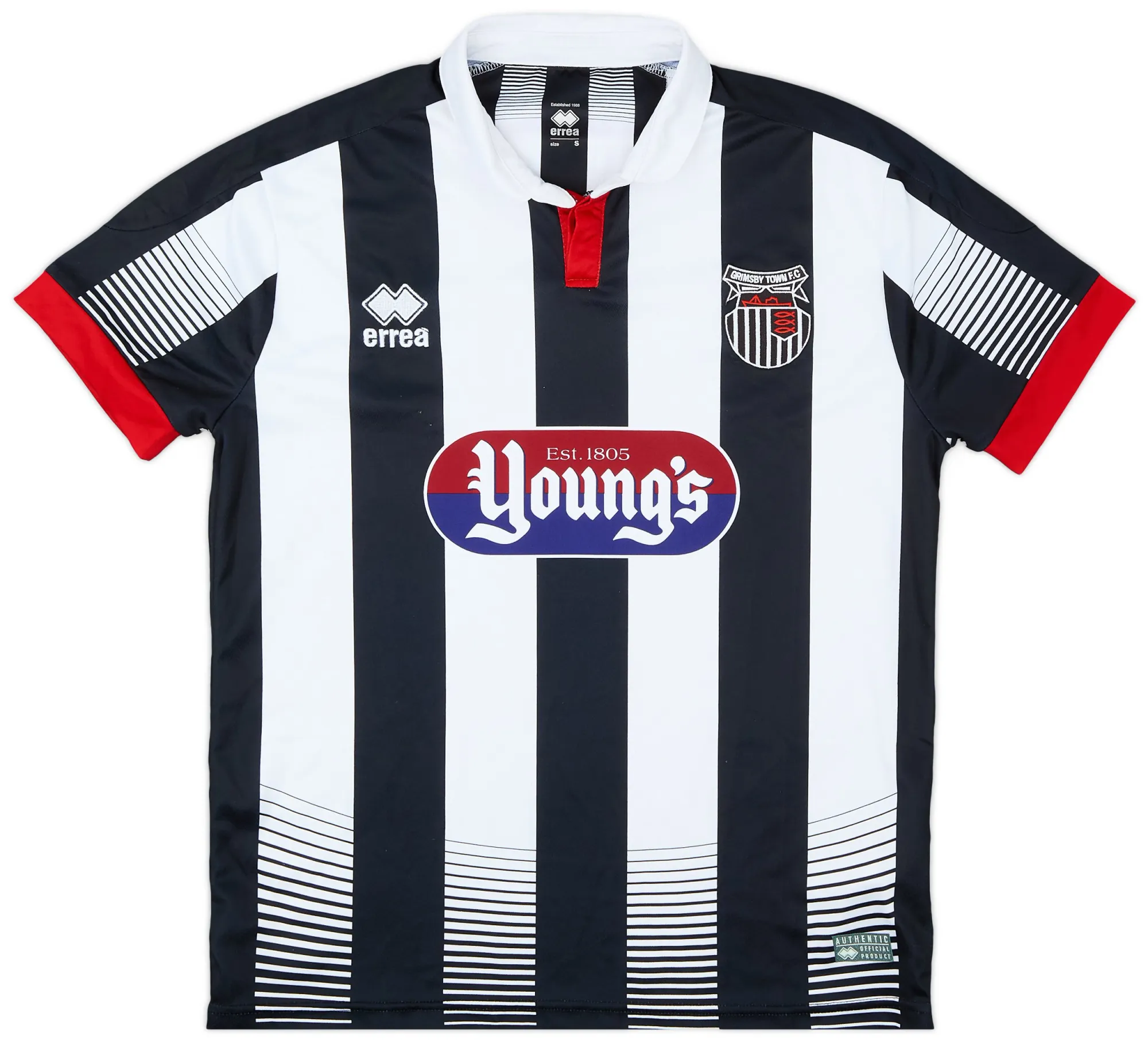 Errea Grimsby Town Mens SS Home Shirt 2016/17