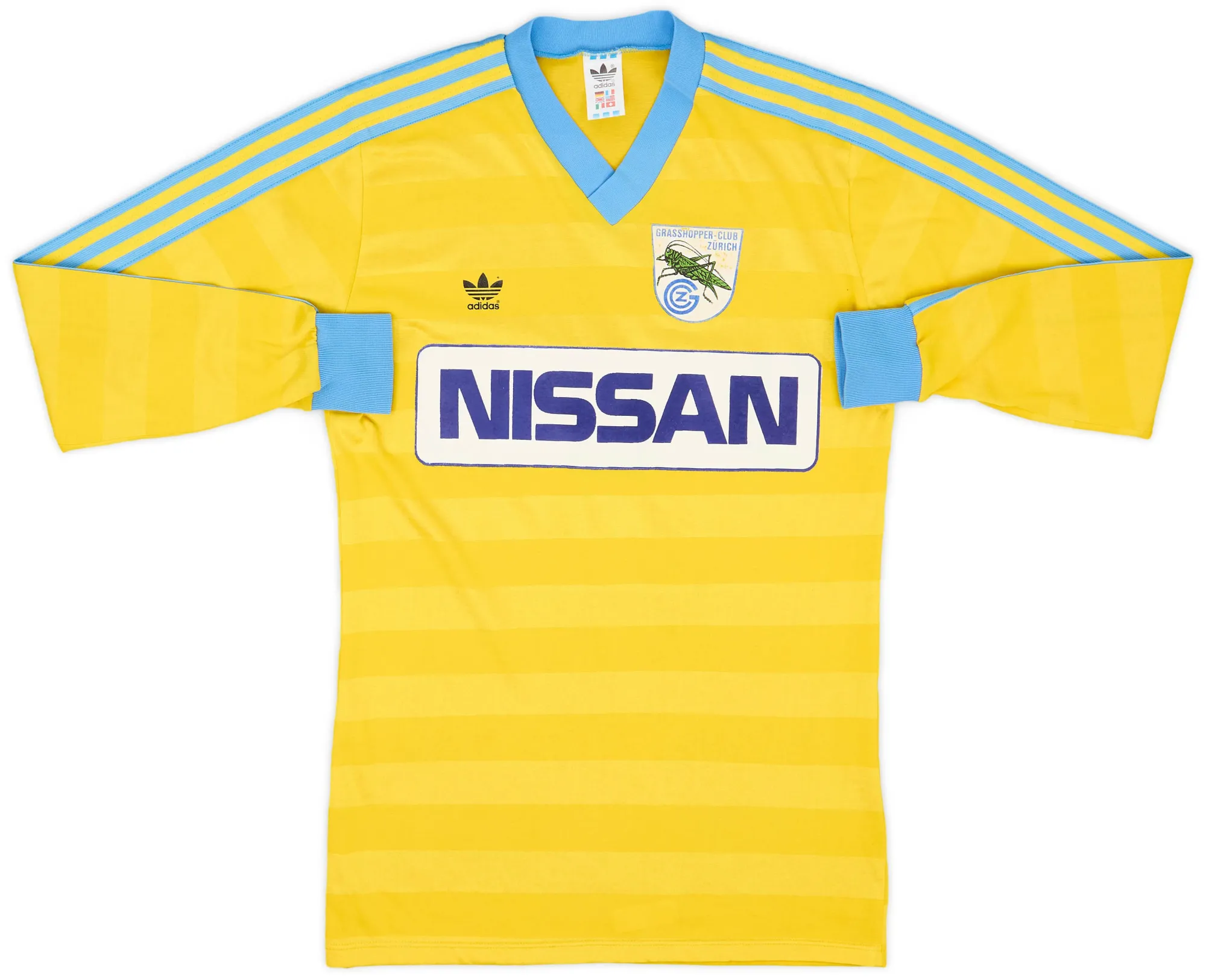 adidas Grasshopper Club Zurich Mens LS Away Shirt 1985/86