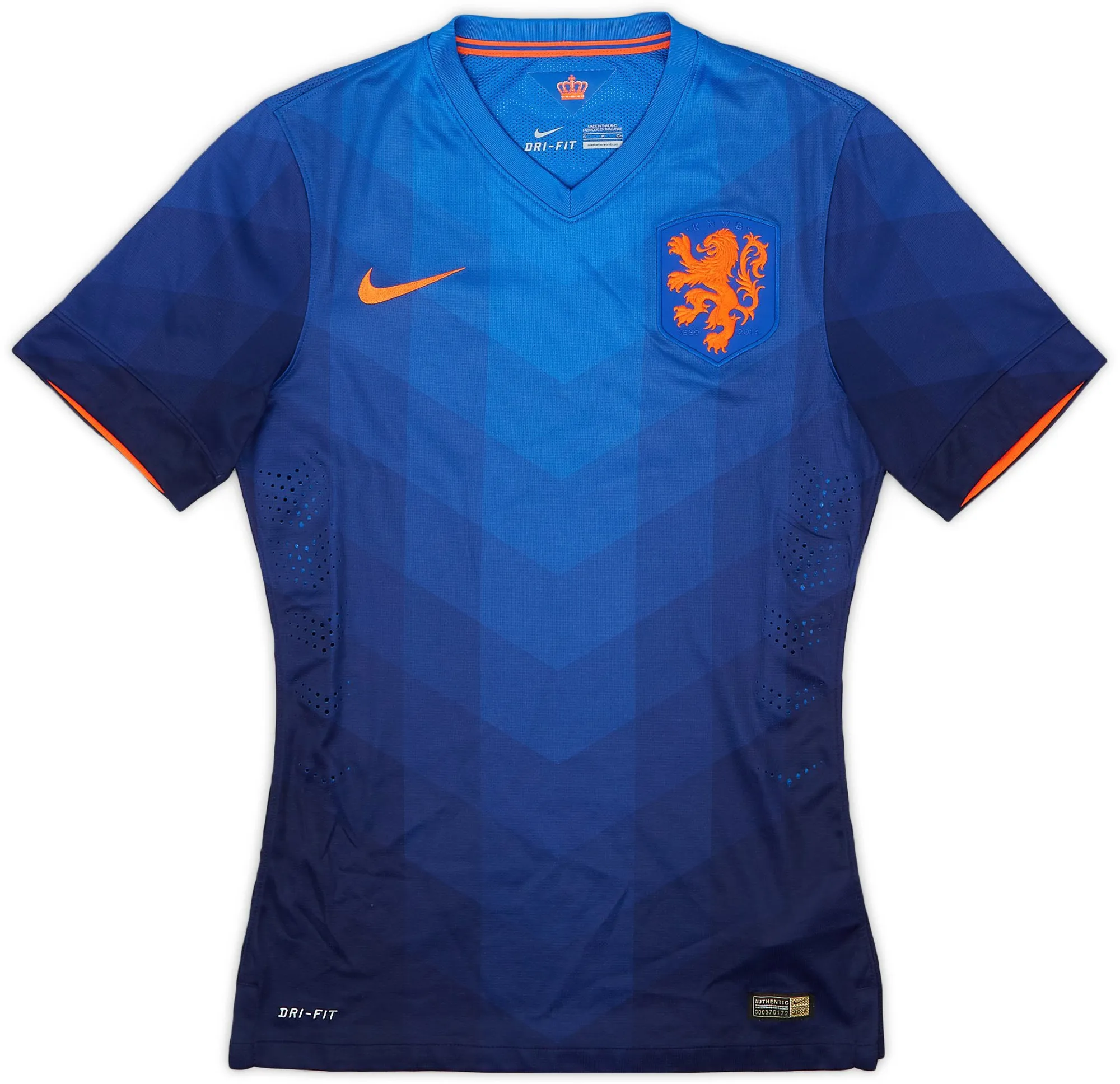 Nike Netherlands Mens SS Player Issue Away Shirt 2014