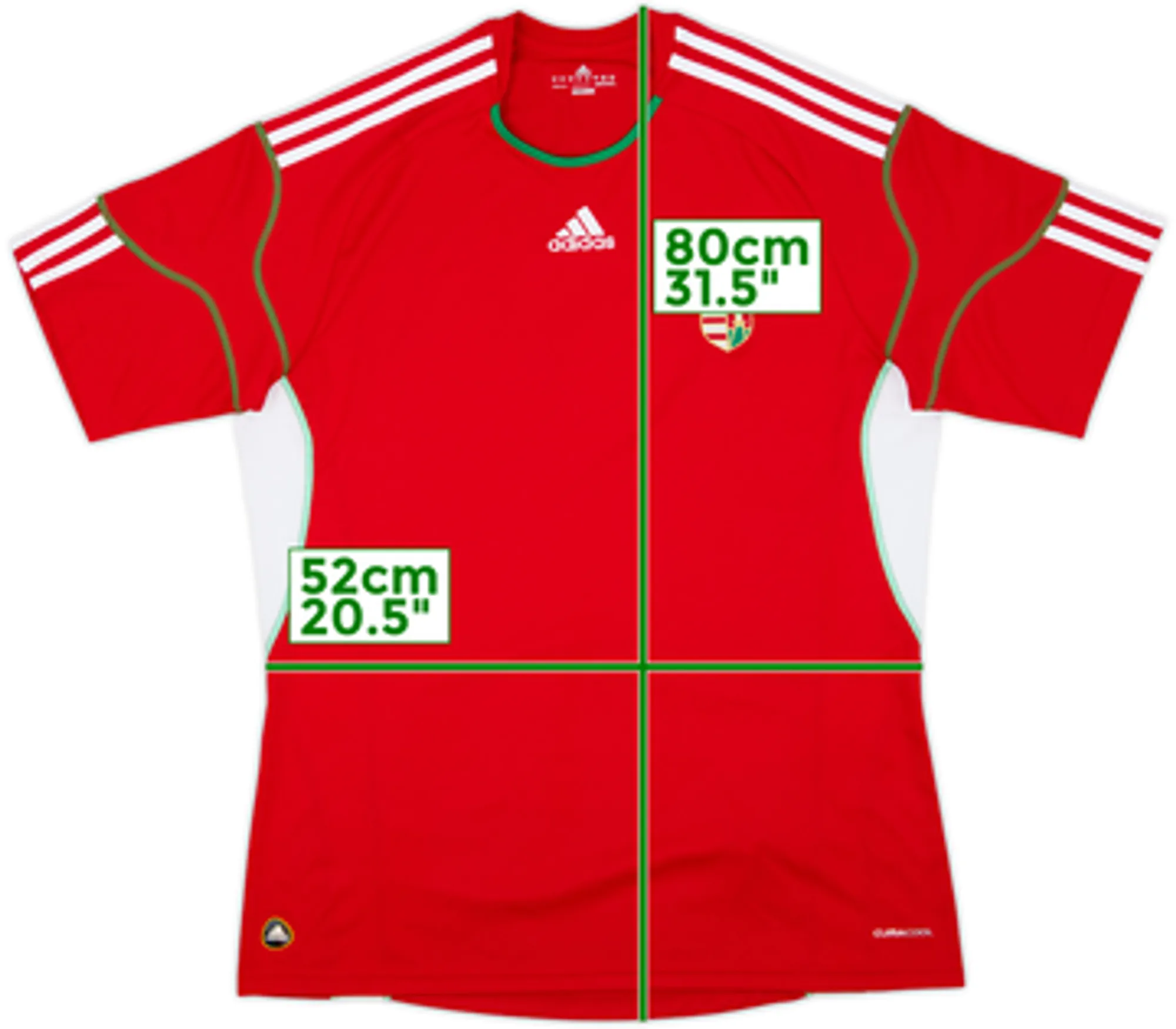 adidas Hungary Mens SS Home Shirt 2010