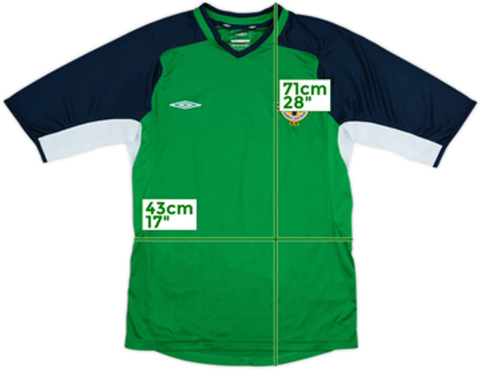 Umbro Northern Ireland Mens SS Home Shirt 2004