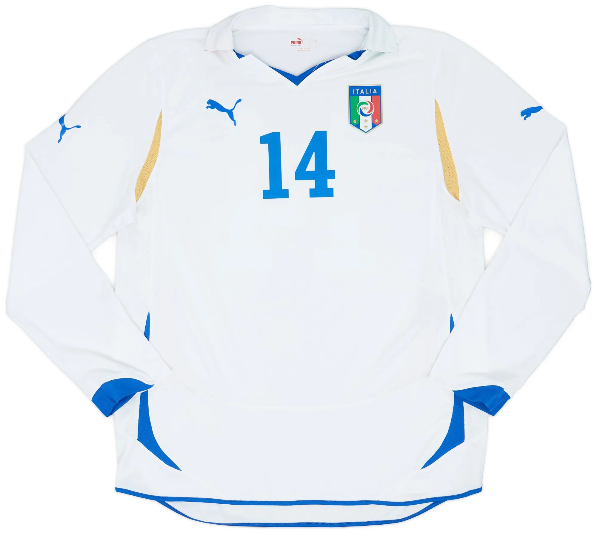 Puma Italy Mens LS Player Issue Away Shirt 2010