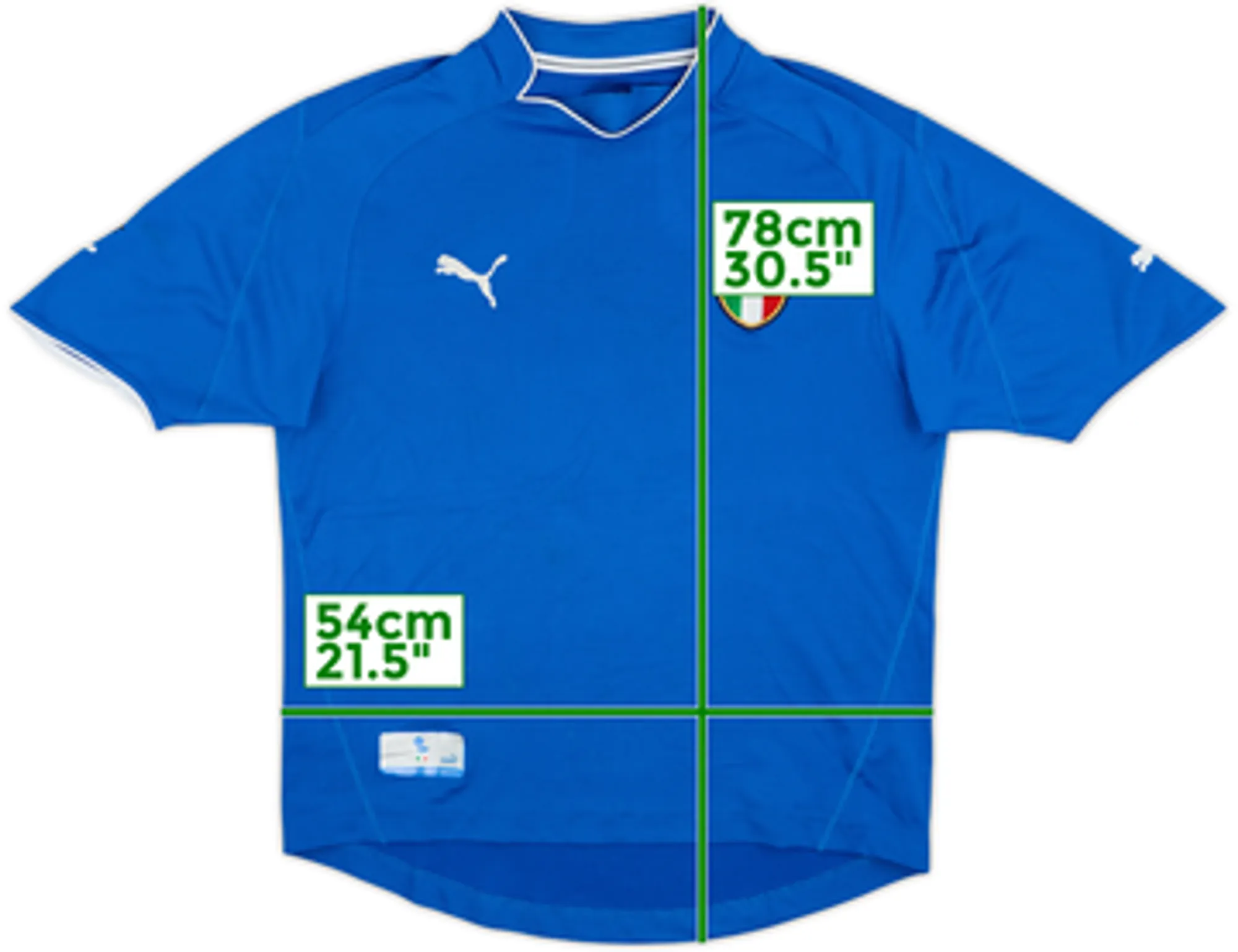 Puma Italy Mens SS Home Shirt 2003