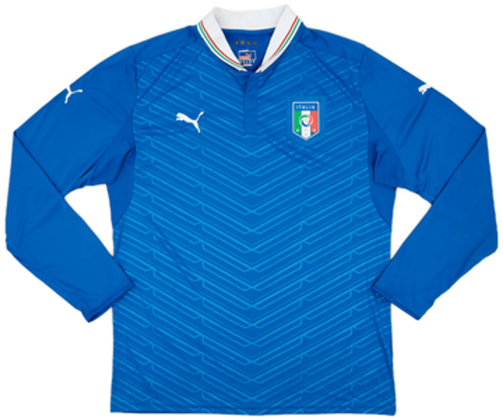 Puma Italy Mens LS Player Issue Home Shirt 2012