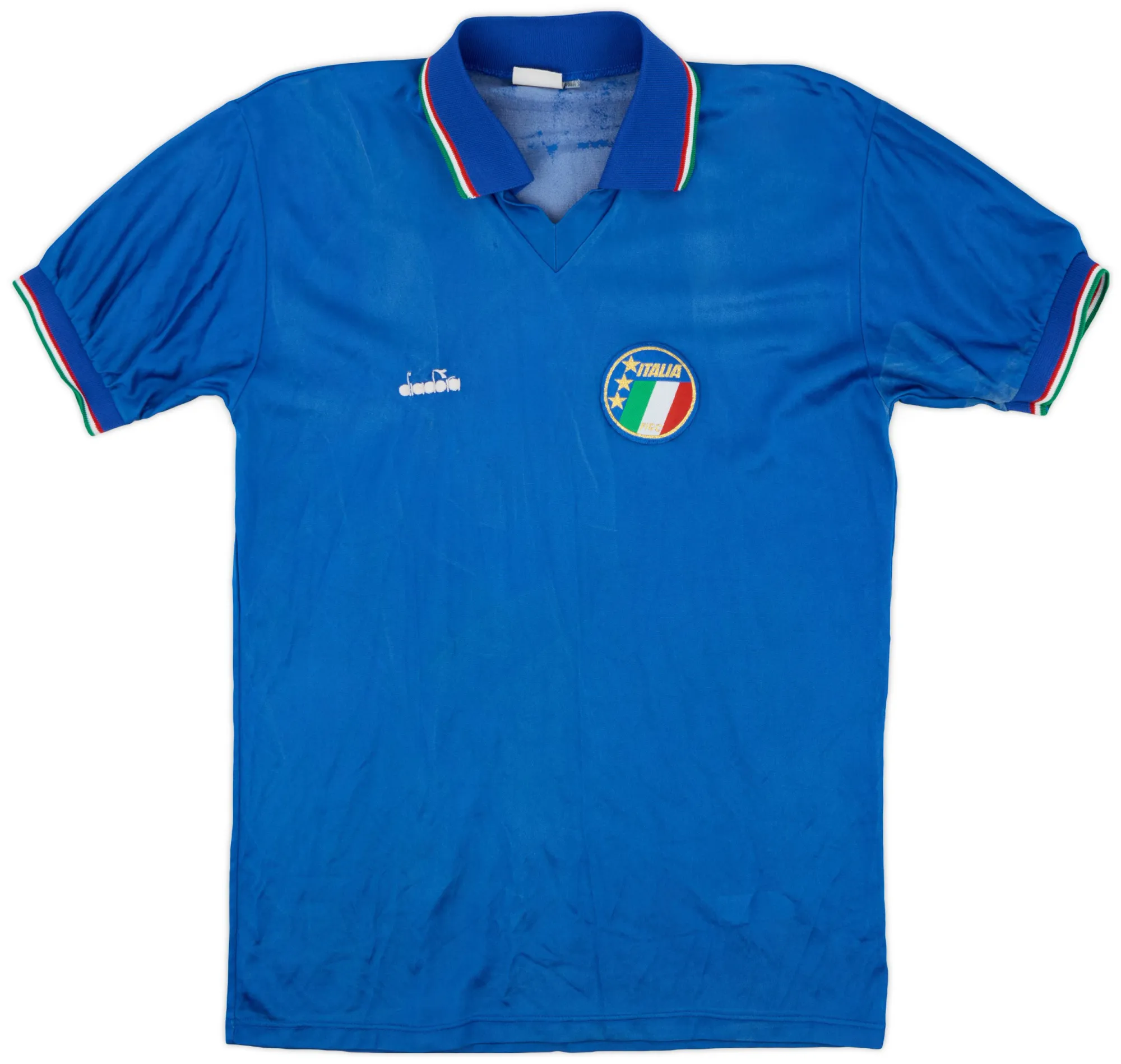 Diadora Italy Mens SS Home Shirt 1986