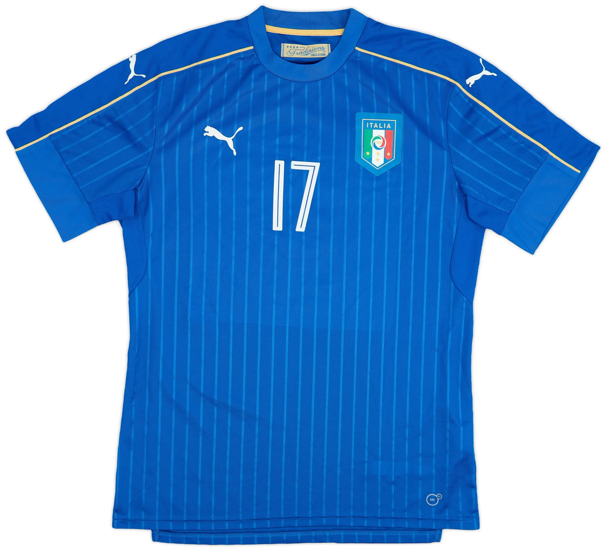 Puma Italy Mens SS Player Issue Home Shirt 2016