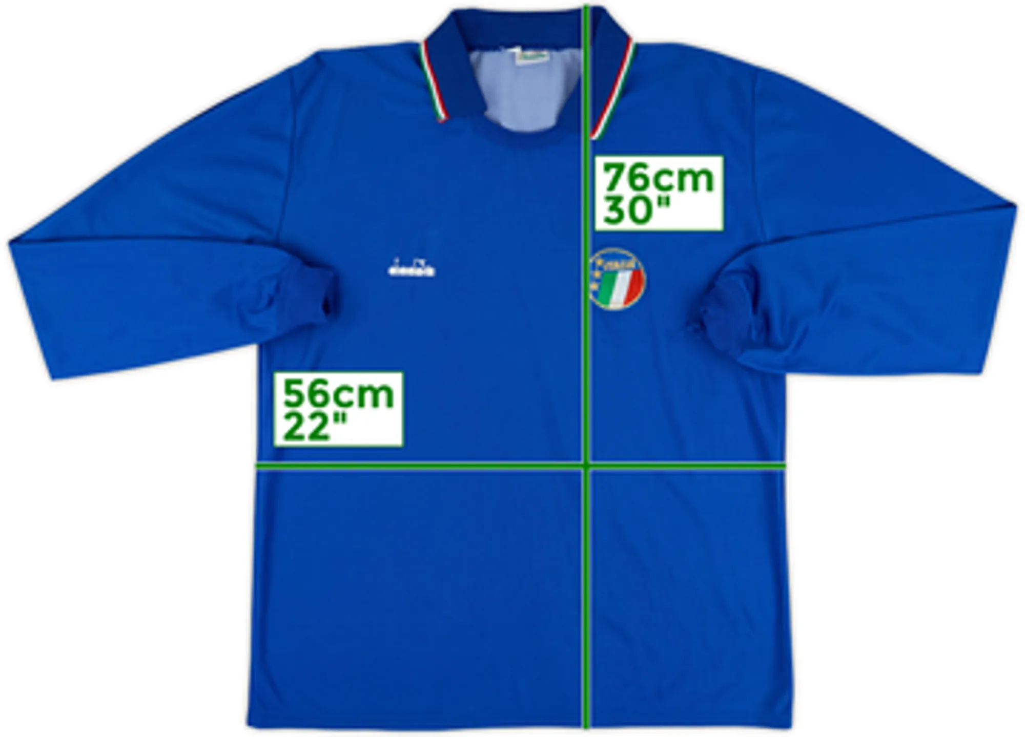 Diadora Italy Mens LS Home Shirt 1986