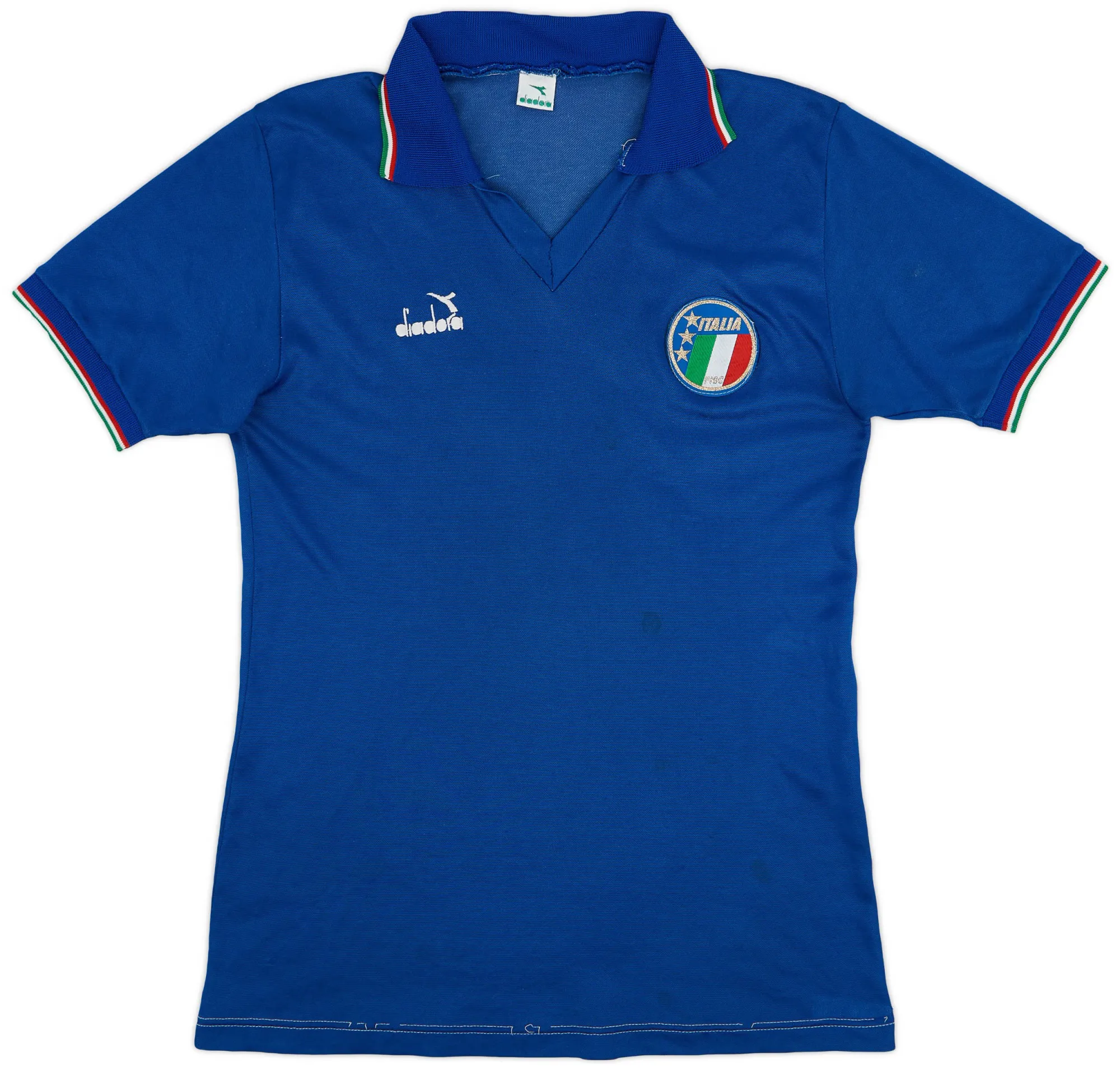Diadora Italy Mens SS Home Shirt 1986