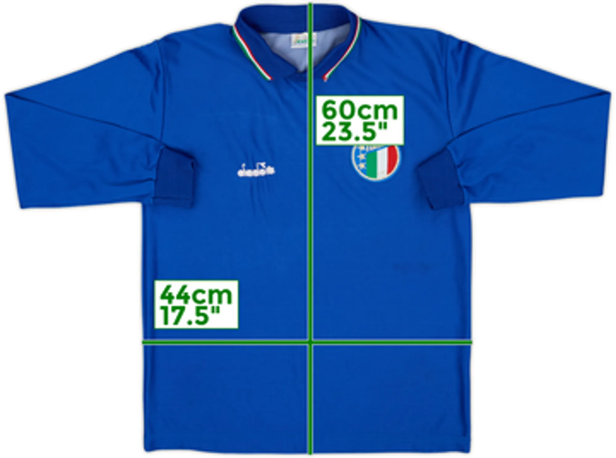 Diadora Italy Mens LS Home Shirt 1986