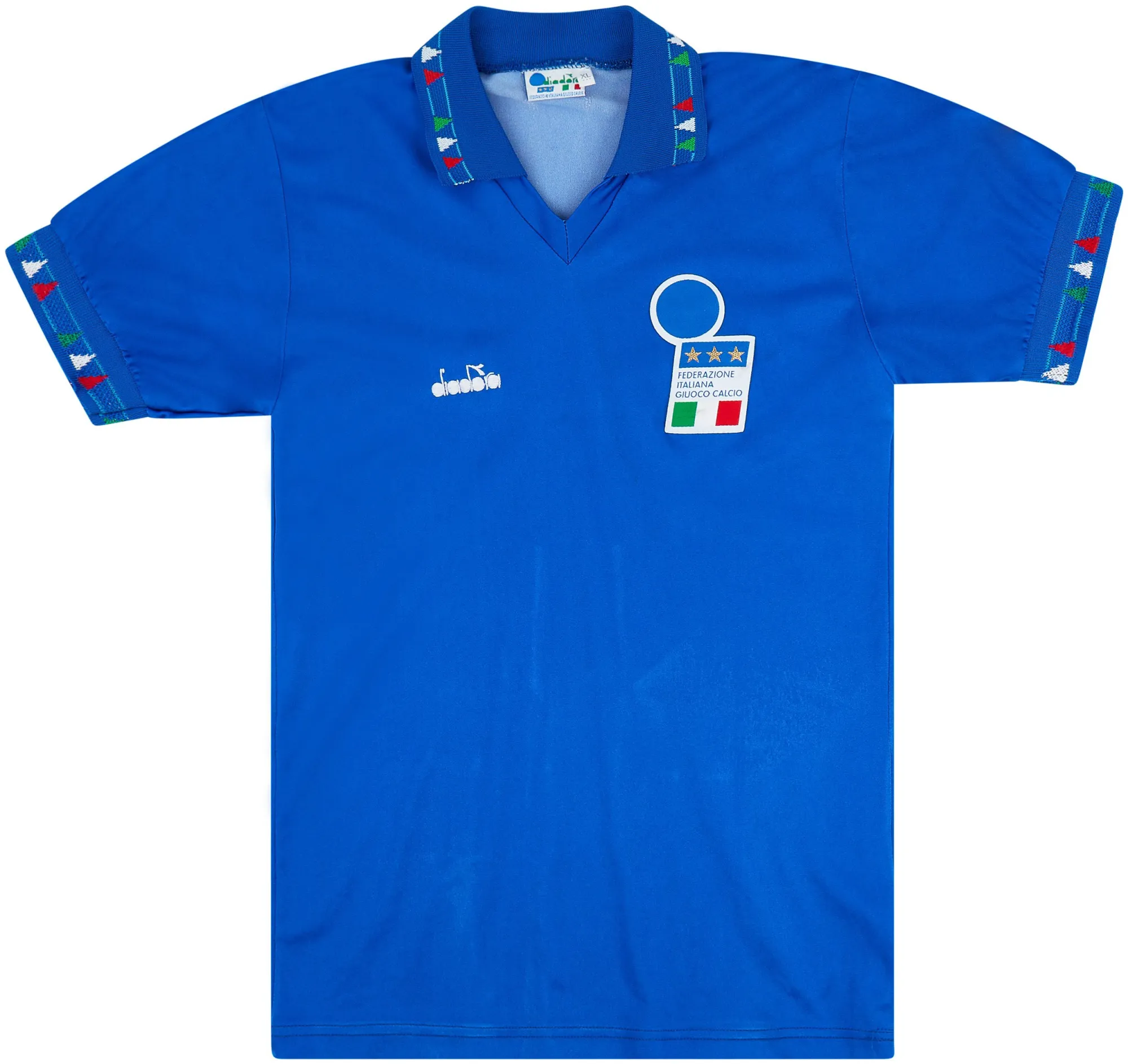 Diadora Italy Mens SS Home Shirt 1992
