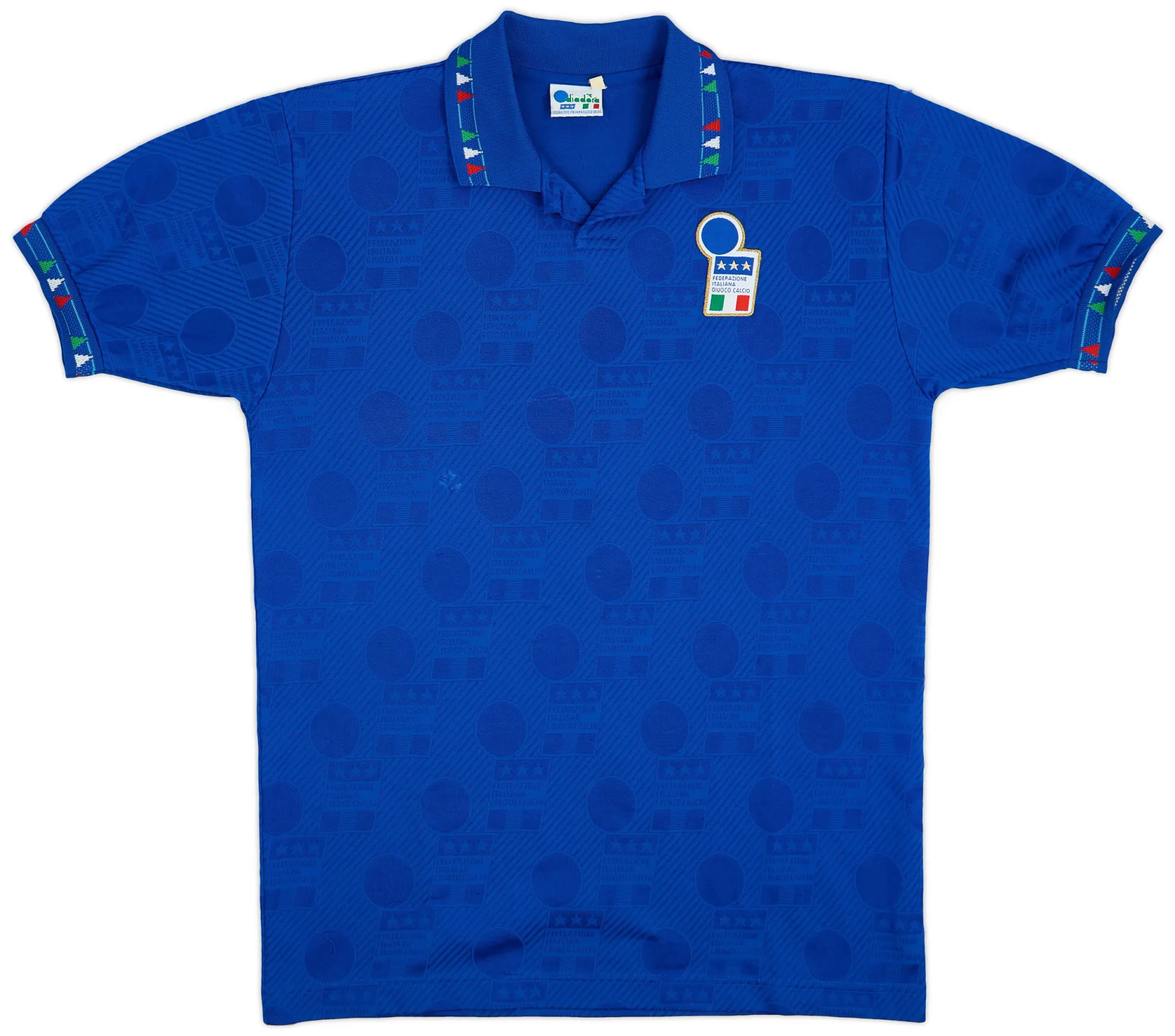 Diadora Italy Mens SS Home Shirt 1994