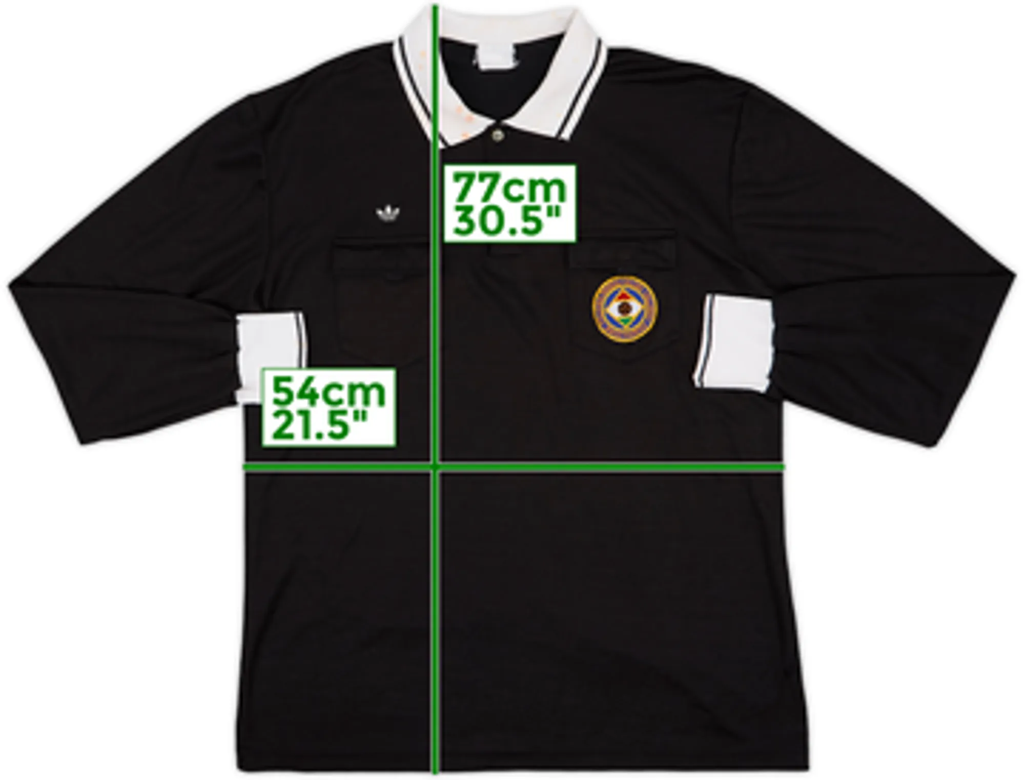 1980s Italy FIGC adidas Referee L/S Shirt - 8/10 - (M)