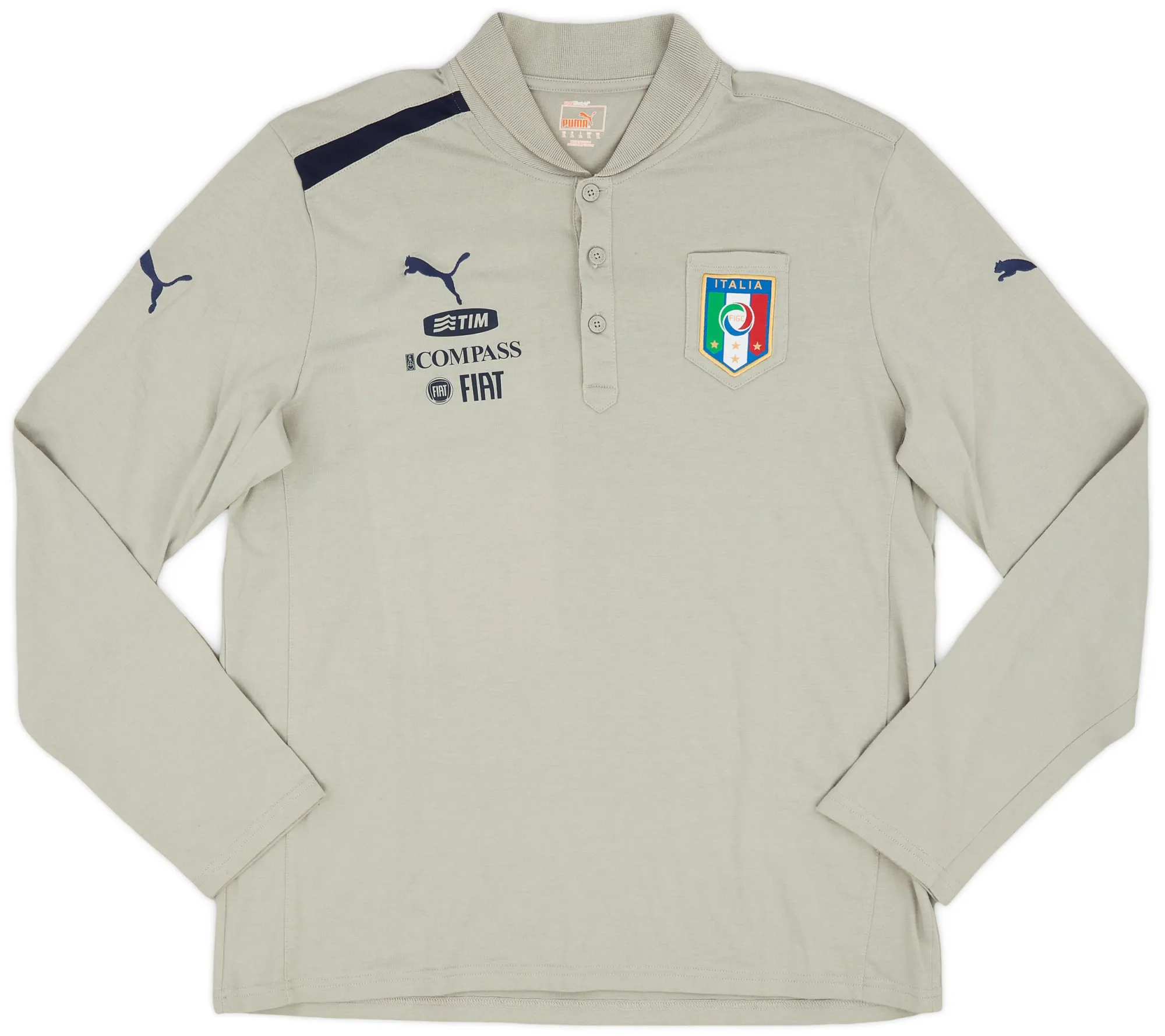2012-13 Italy Player Issue Polo L/S Shirt - 9/10 - (XL)