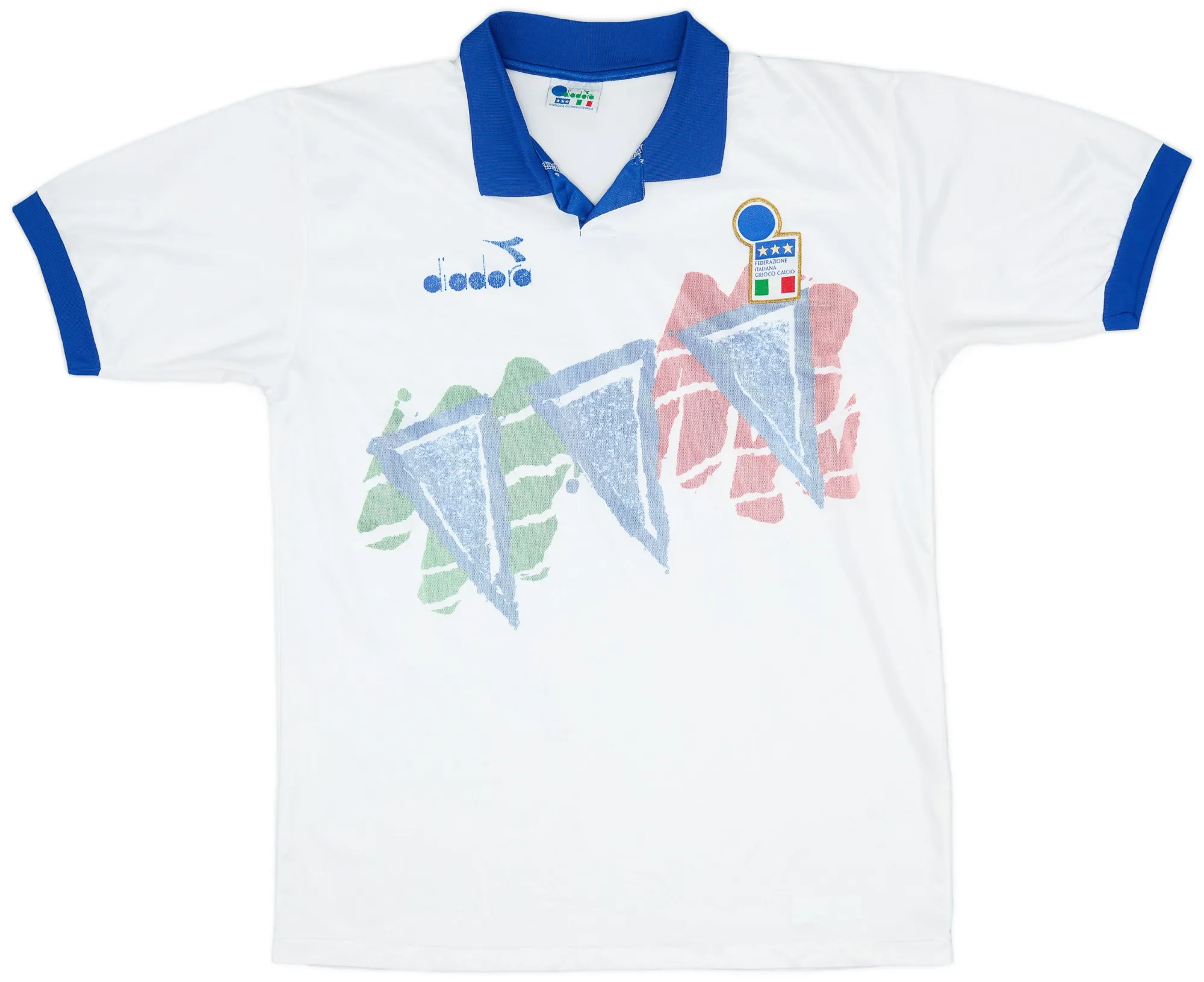 Diadora Italy Mens SS Home Shirt 1992