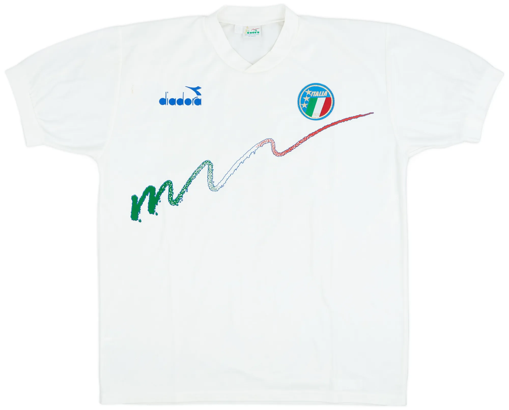 Diadora Italy Mens SS Home Shirt 1990