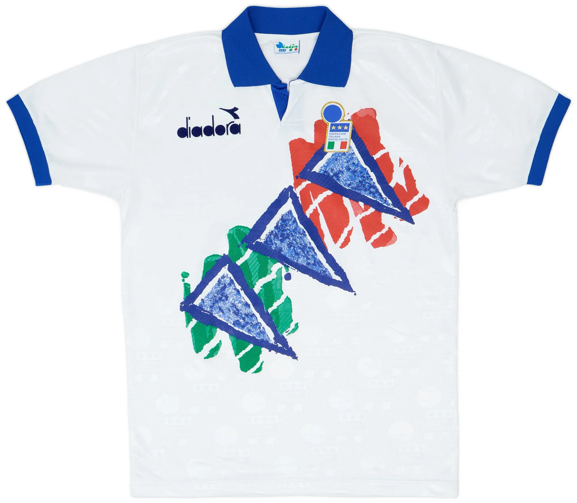 Diadora Italy Mens SS Home Shirt 1994