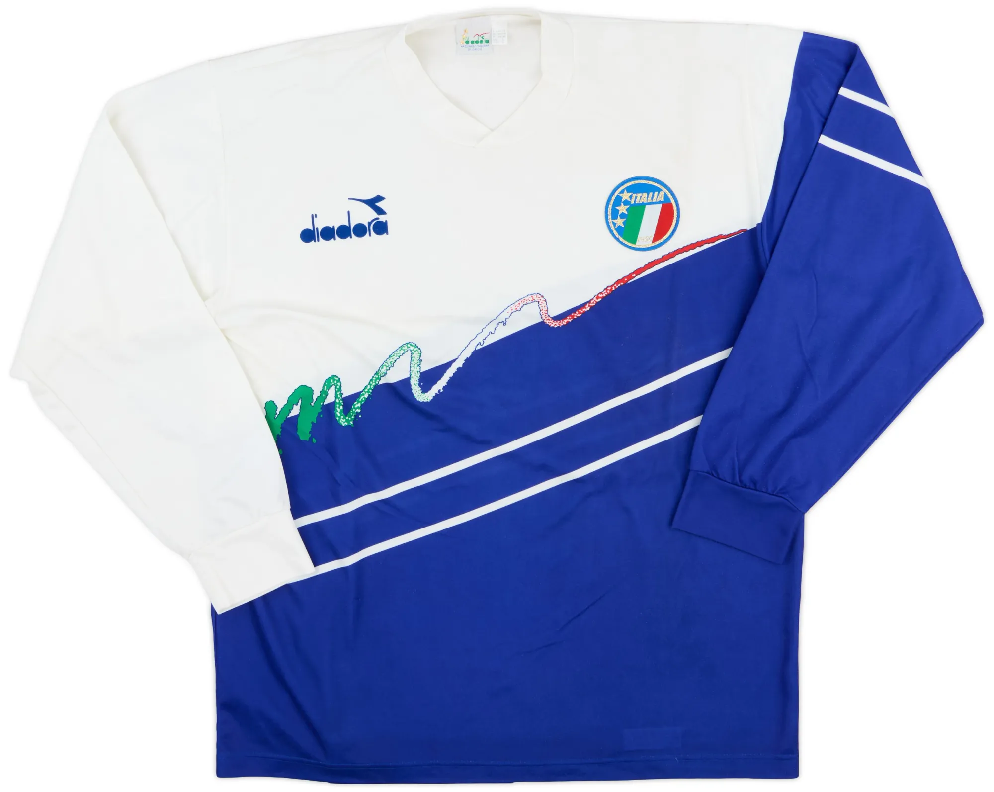 Diadora Italy Mens LS Home Shirt 1990