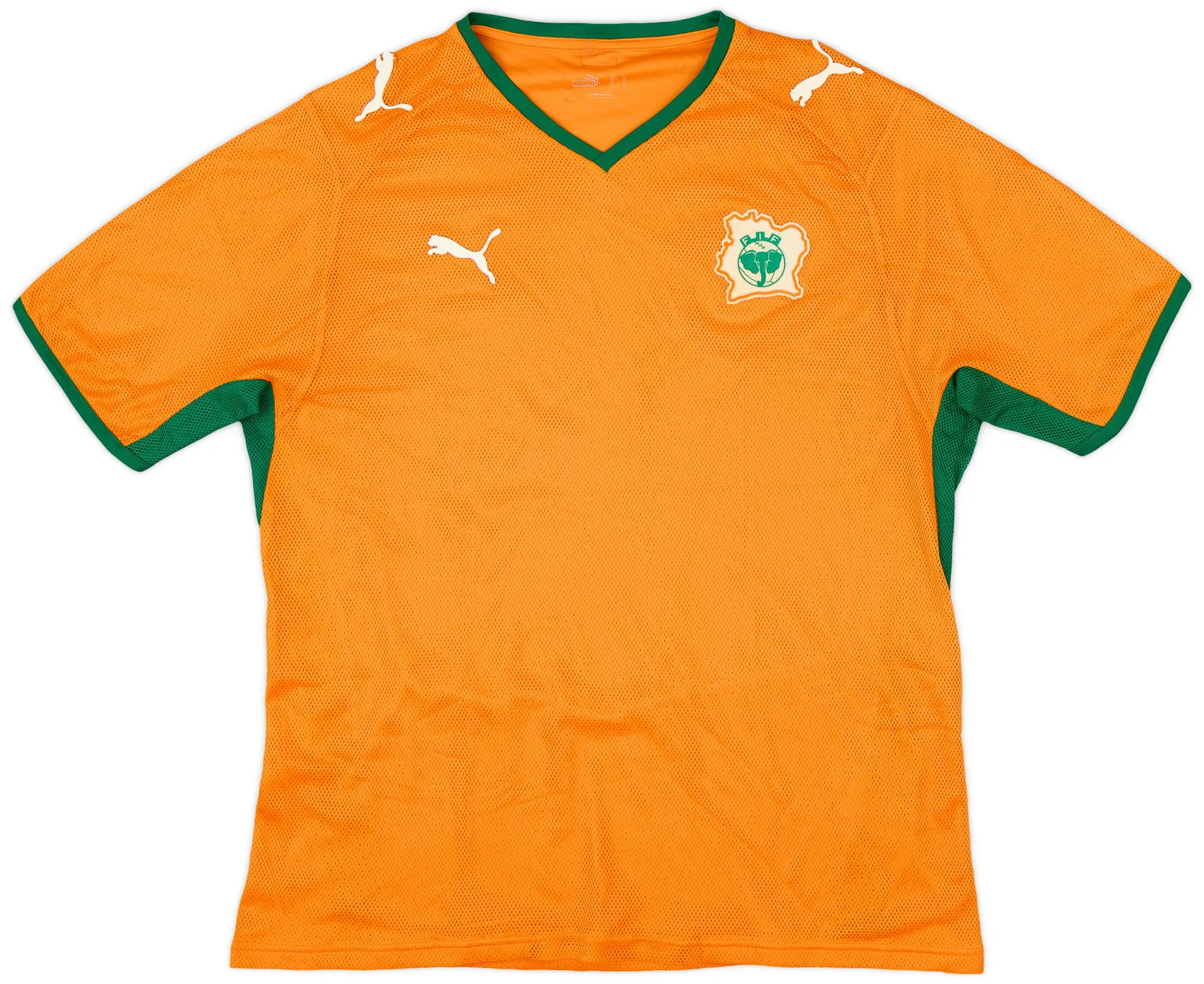 Puma Ivory Coast Mens SS Player Issue Home Shirt 2008