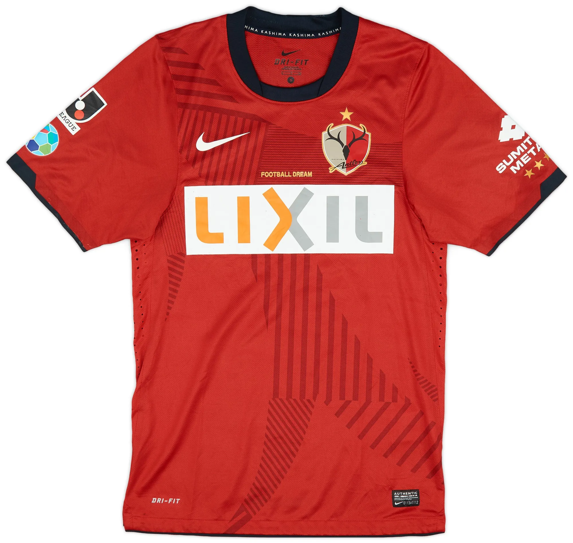 Nike Kashima Antlers Mens SS Player Issue Home Shirt 2011/12