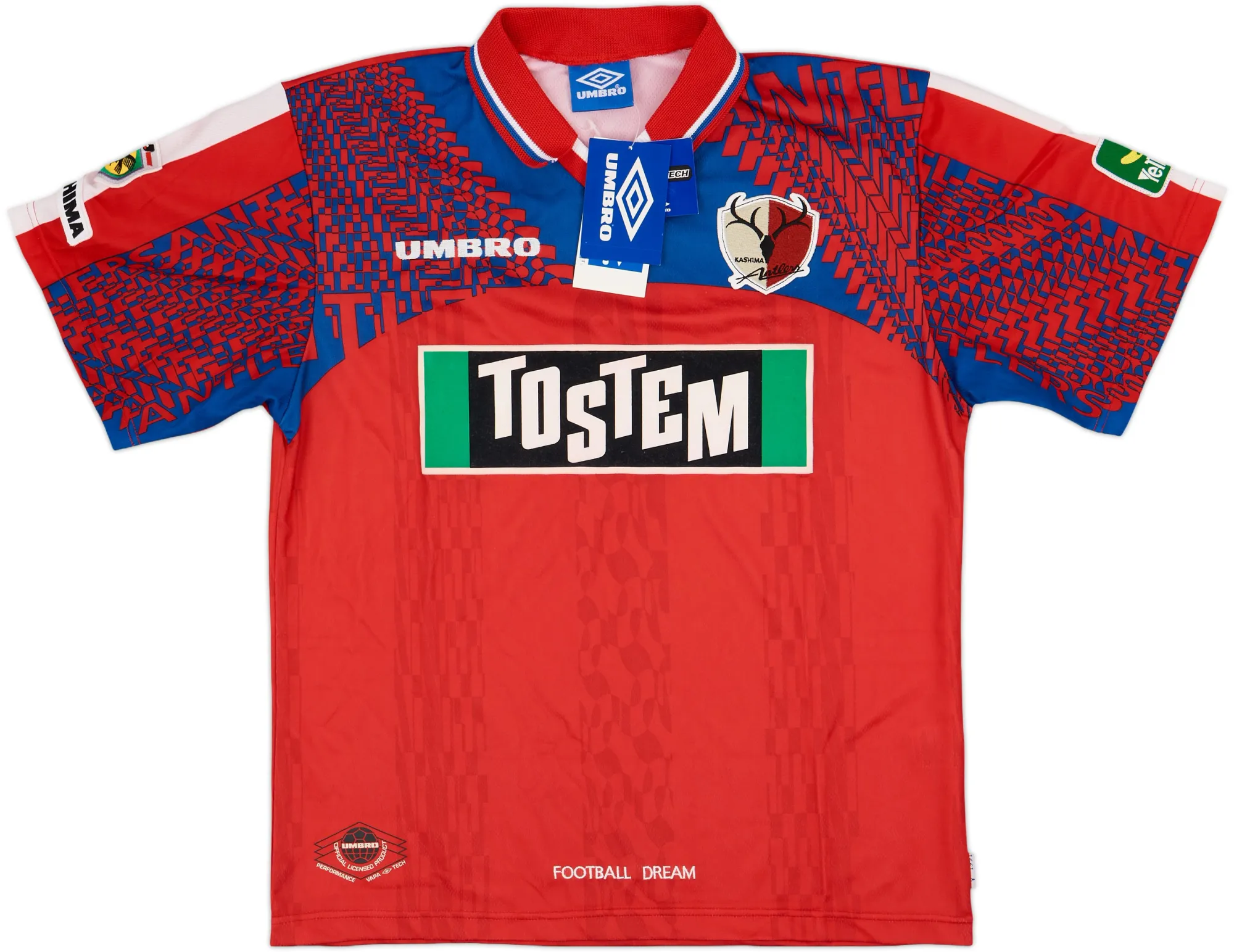 Umbro Kashima Antlers Mens SS Home Shirt 1997/98