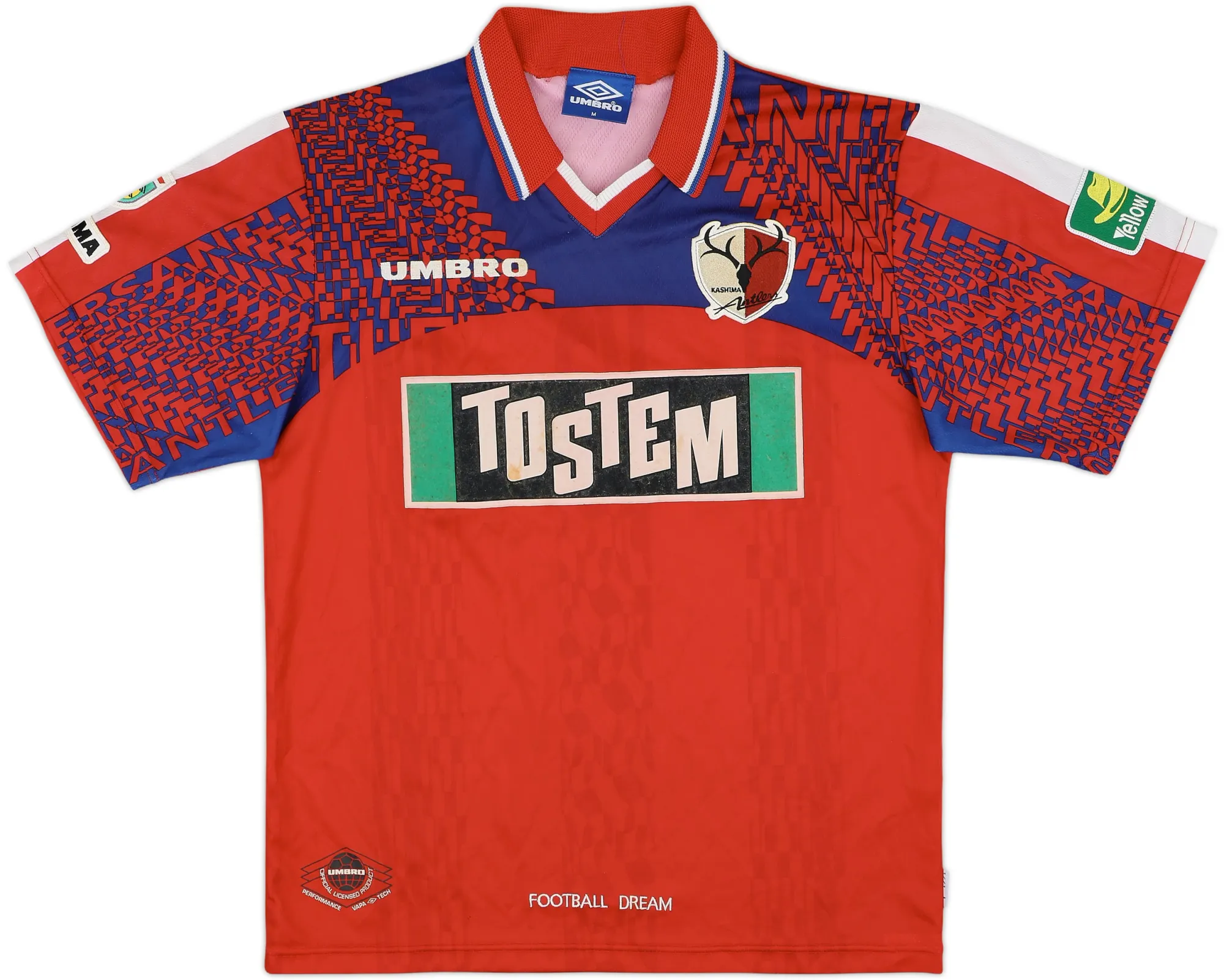 Umbro Kashima Antlers Mens SS Home Shirt 1997/98