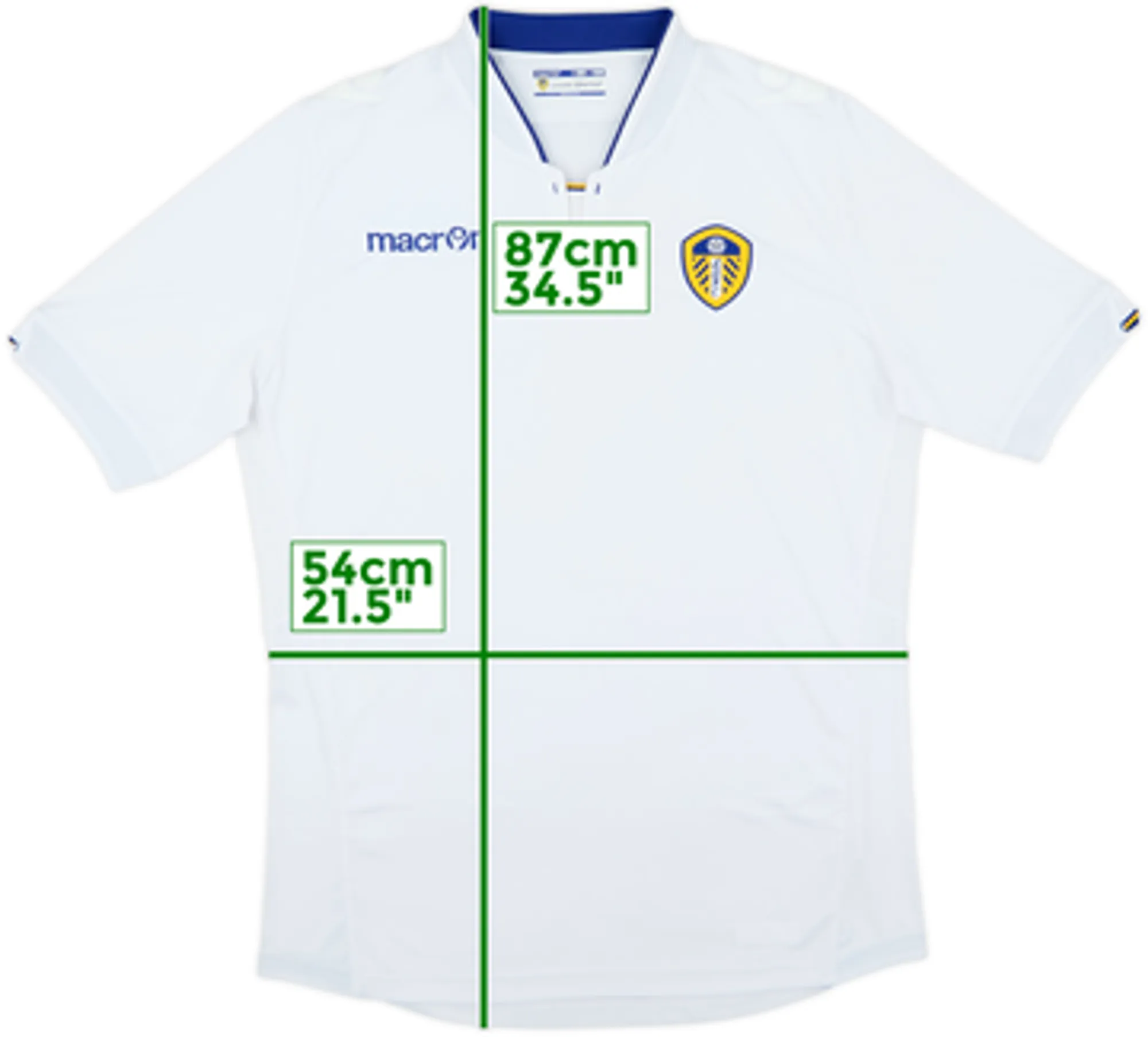 Macron Leeds United Mens SS Home Shirt 2014/15